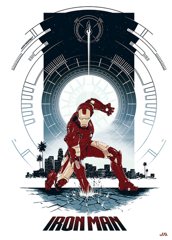 [JSM] Marvel Iron Man 3D Poster (size: 70*50) + Frame