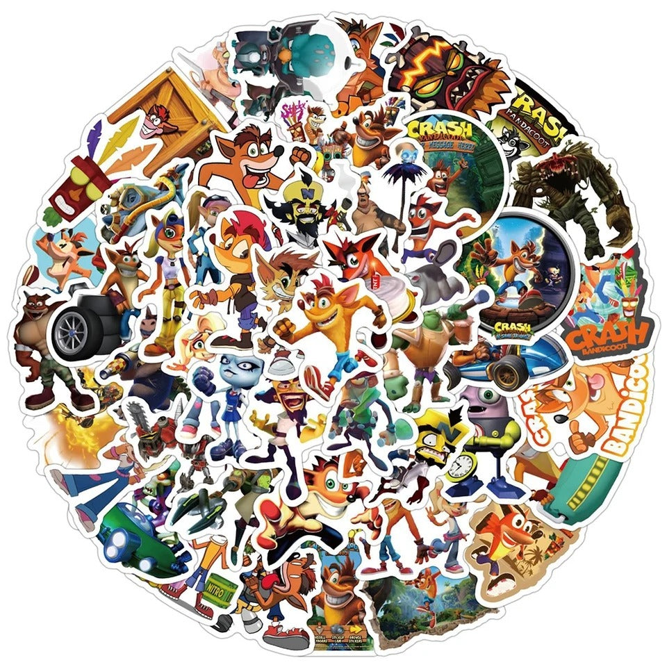 Crash bandicoot Stickers (50pcs)
