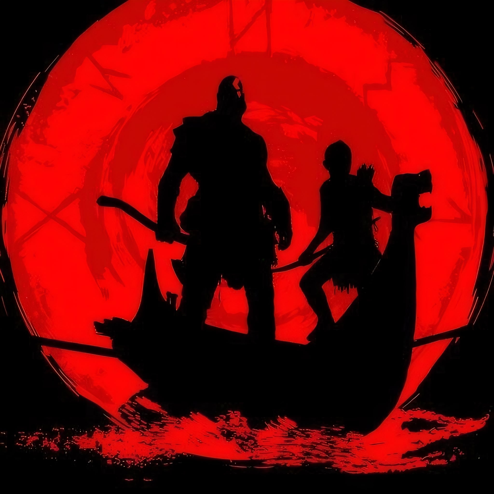 God Of War Frameless Art Painting on Acrylic Sheet (30x30cm)
