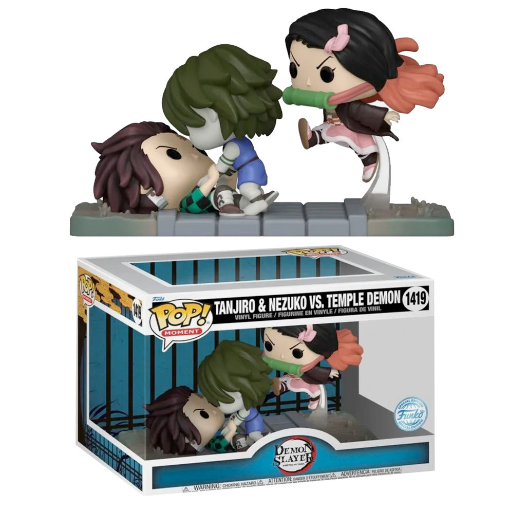 Funko Pop Anime Demon Slayer Tanjiro & Nezuko vs Temple Demon (Special Edtion)