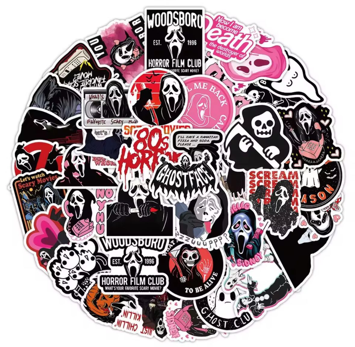 Scary Movie Sticker (50 pieces)