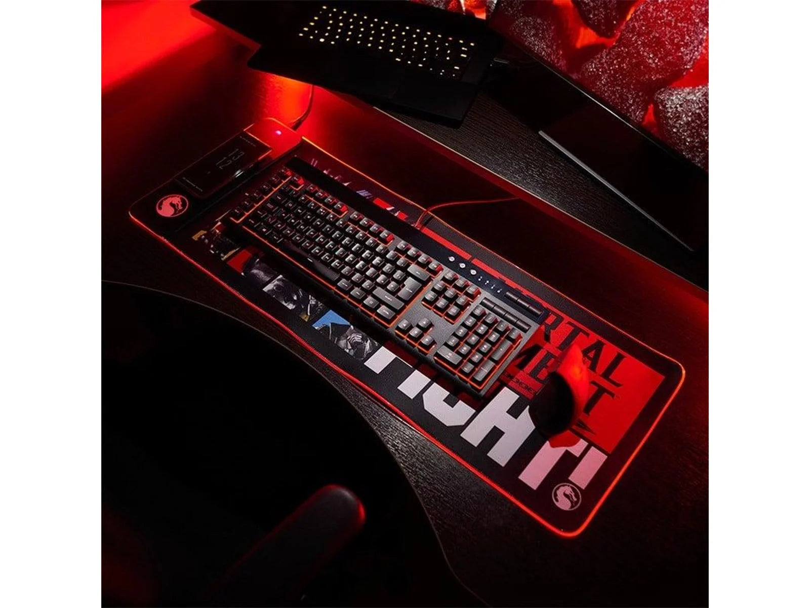 Official Mortal Kombat XL RGB Gaming Mat with 15W Wireless Charger
