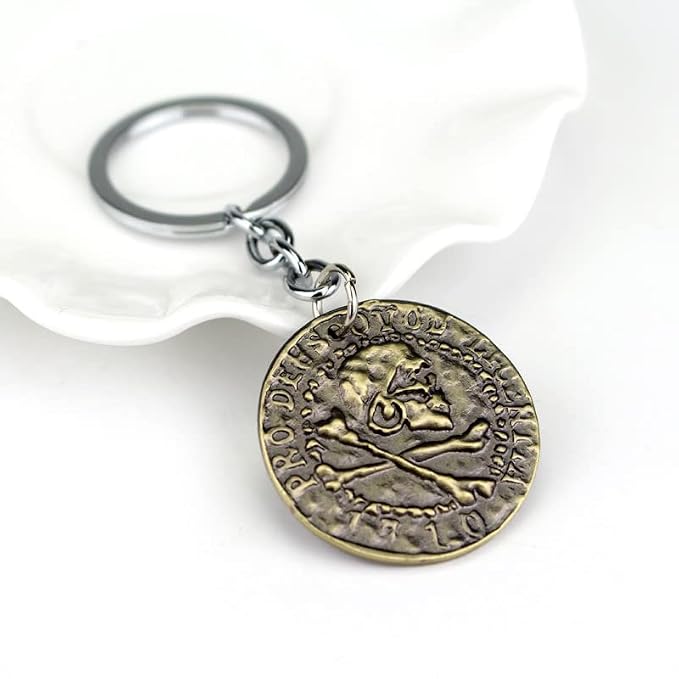Uncharted 4 Antique Coin Metal Keychain