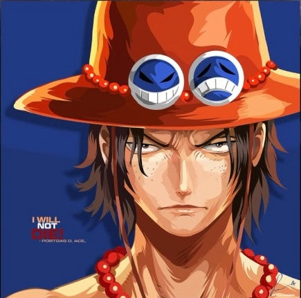 Anime One Piece Portgas D. Ace Frameless Art Painting (30*30 cm)