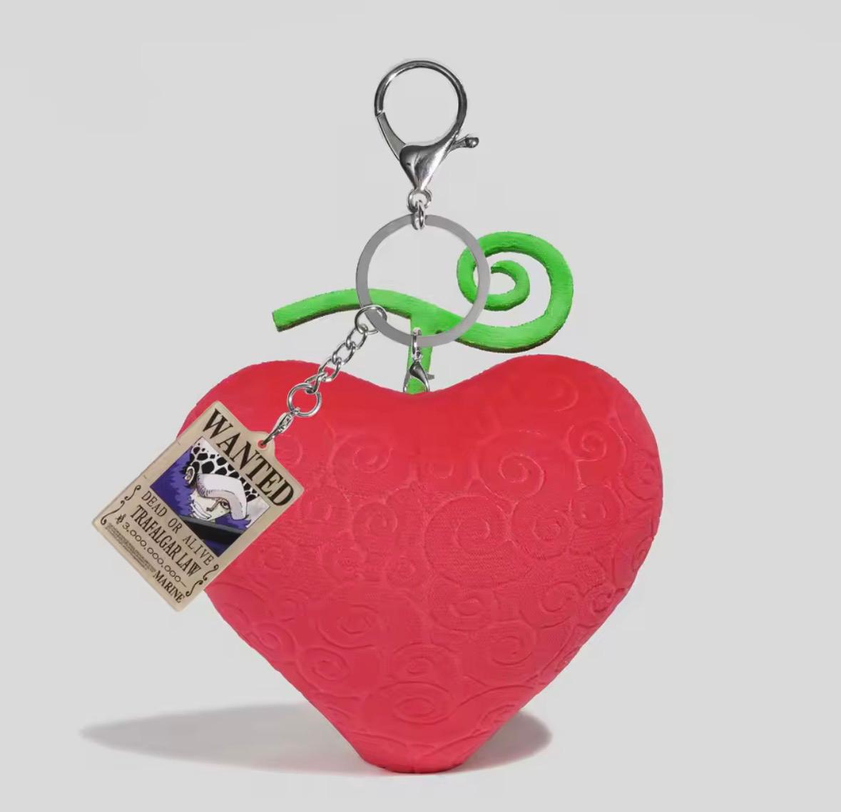 Anime One piece Law Devil Fruit Plush Keychain