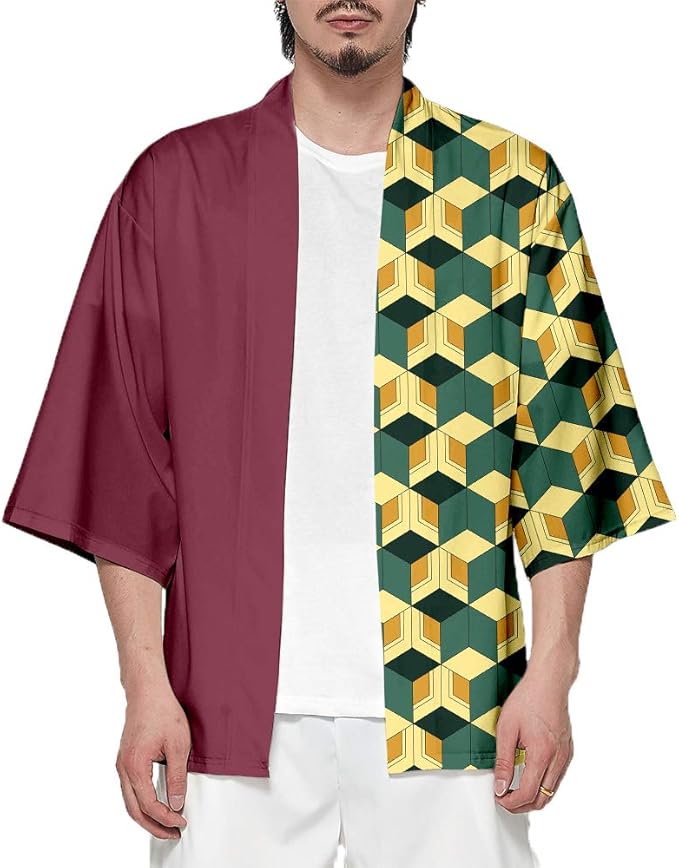 Anime Demon Slayer Giyu Tomioka Costume Cosplay (free size)