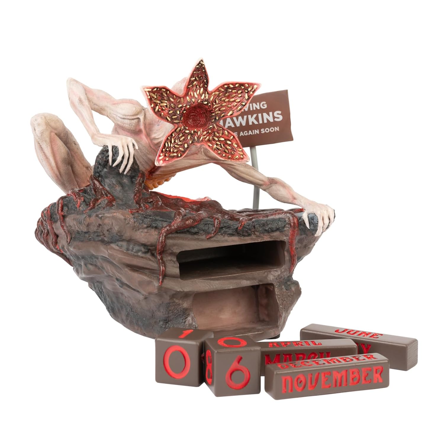 Stranger Things Perpetual Calendar - Demogorgon Resin 3D Figure (14cm)