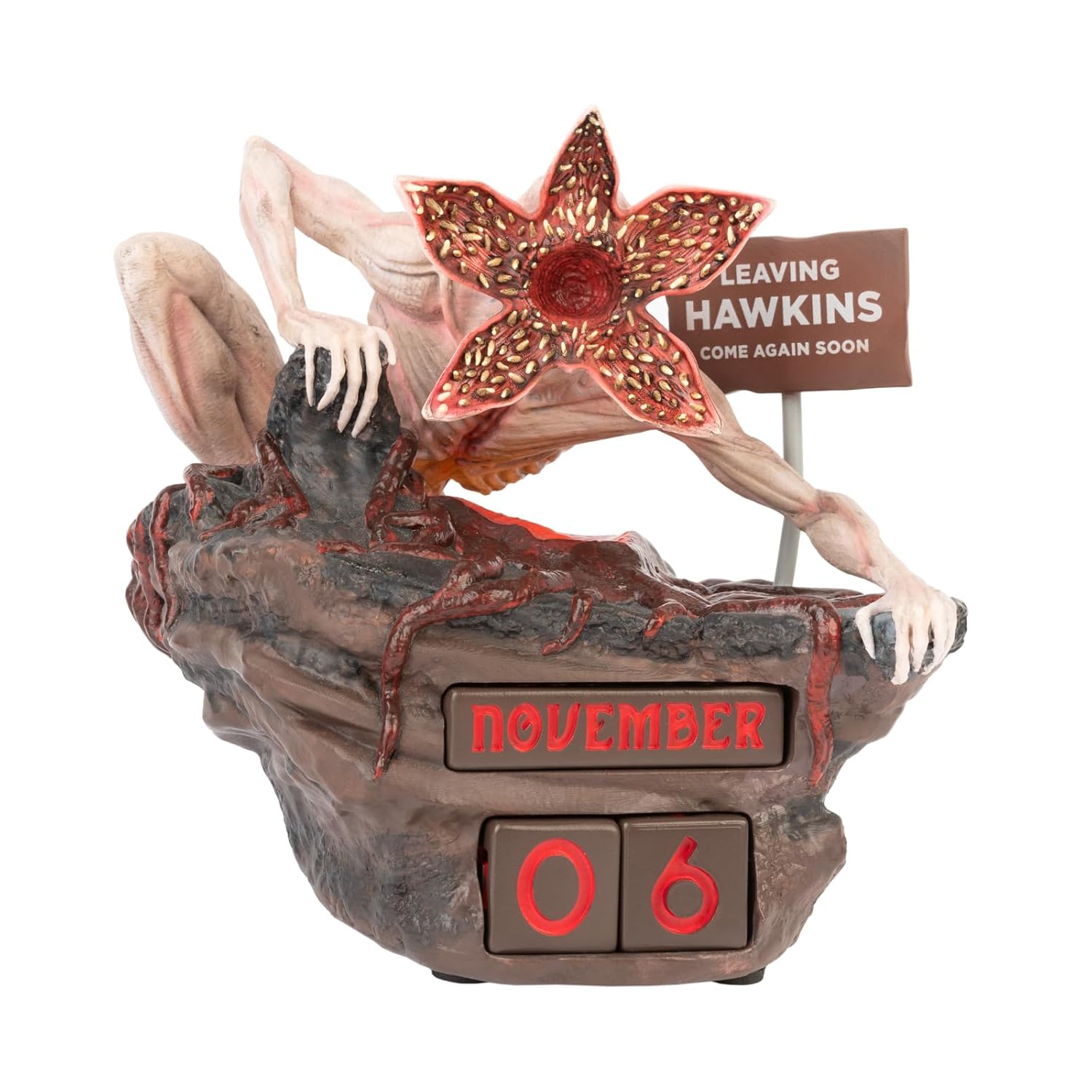 Stranger Things Perpetual Calendar - Demogorgon Resin 3D Figure (14cm)