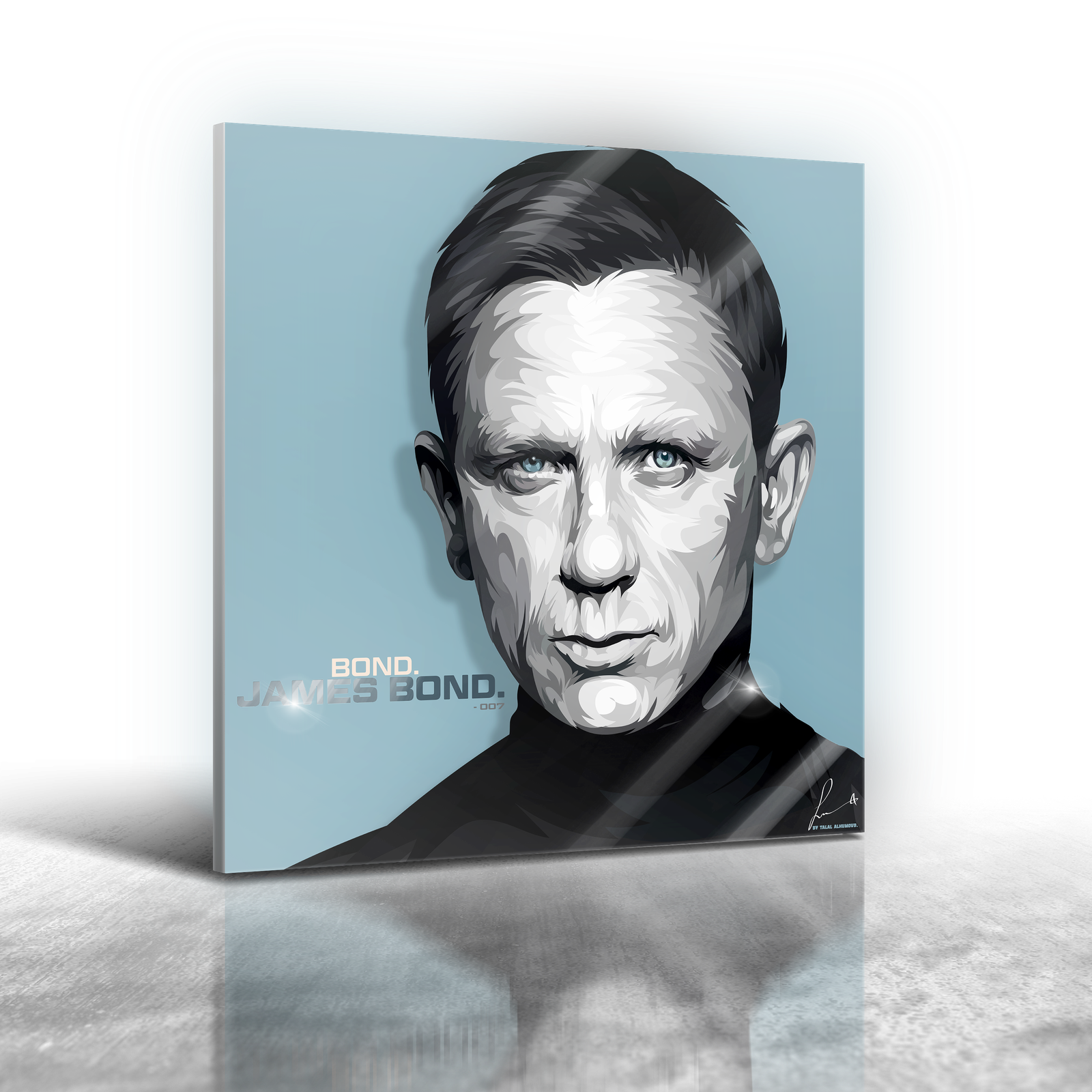 James Bond - 007 Frameless Art Painting (30x30cm)