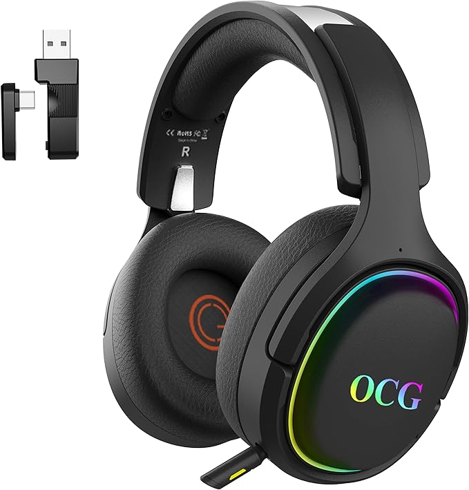 OCG Gaming Headset 2.4GHz Bluetooth Dual Wireless Gaming Headphone