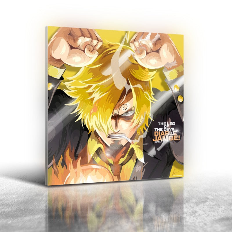 Anime One Piece - Vinsmoke Sanji Frameless Art Painting (30*30 cm)
