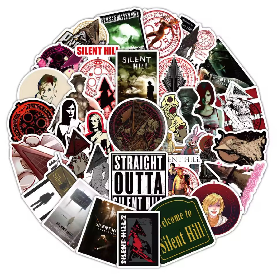 Silent Hill Stickers - 50 pcs