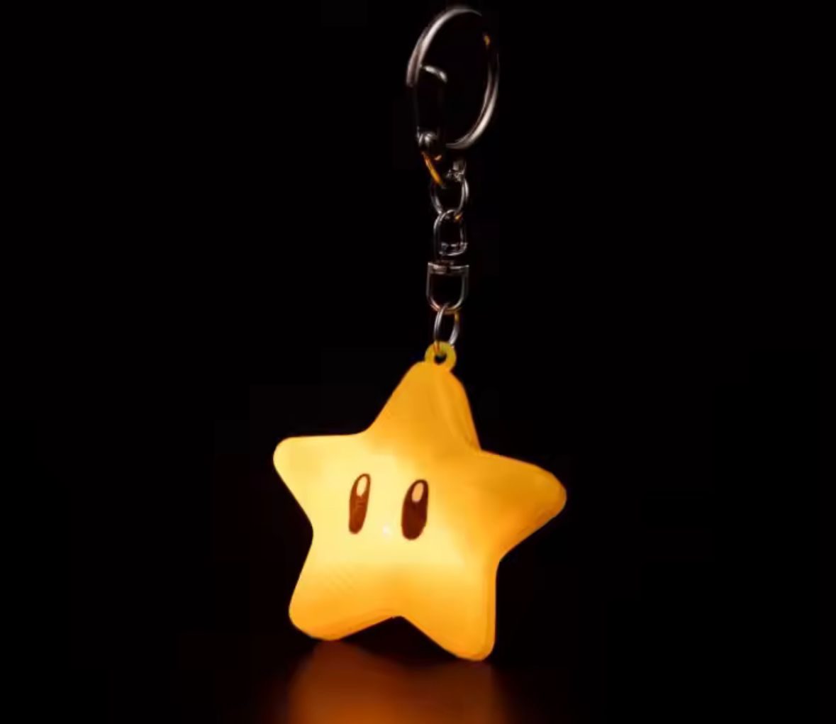 Mario Star Light Keychain