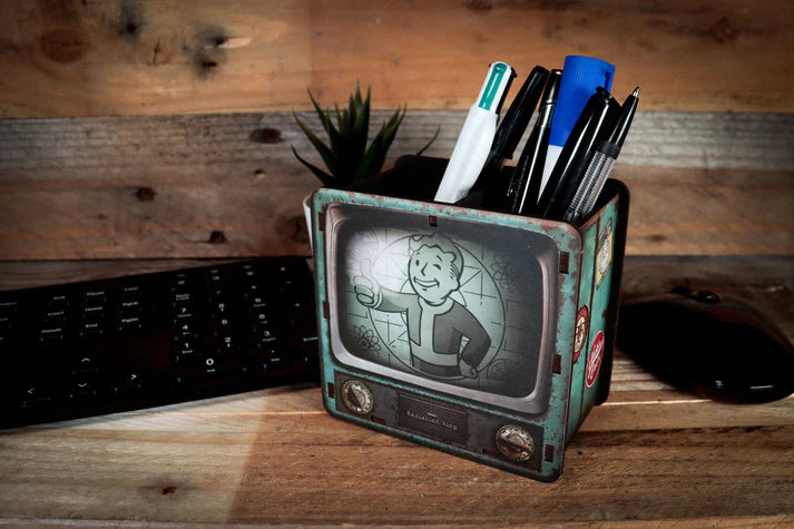 Official Fallout Wooden Desk Tidy Pencil Cup