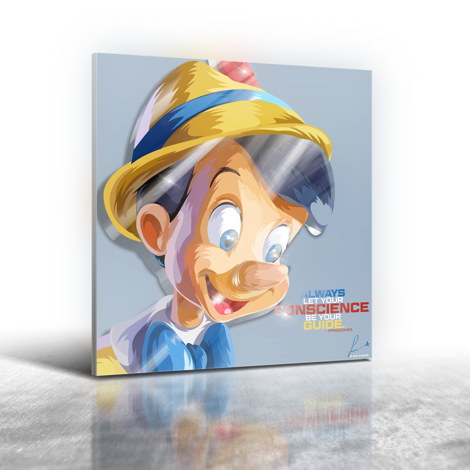 Disney Pinocchio Frameless Art Painting (30x30cm)