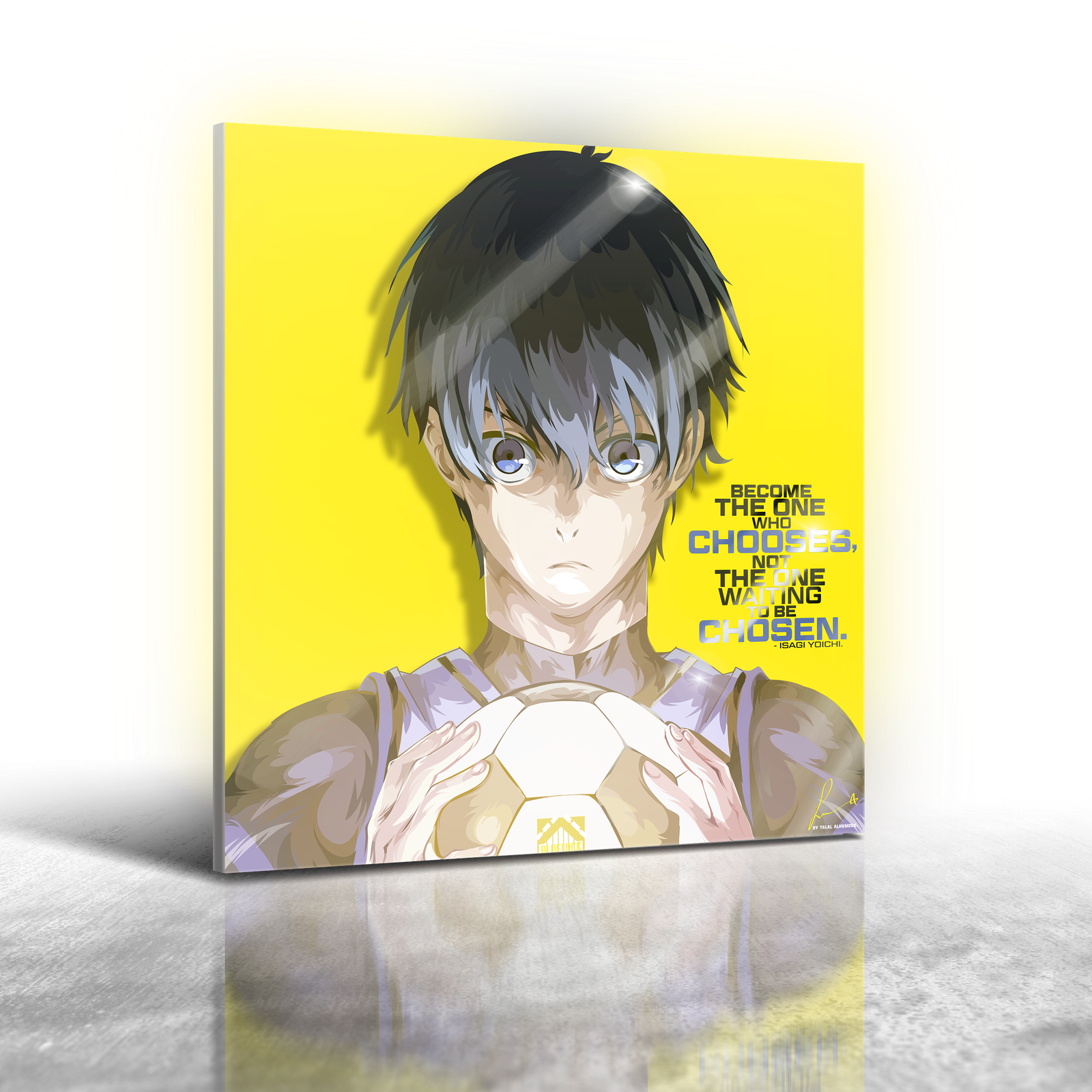 Anime Blue Lock - Yoichi Isagi Frameless Art Painting (30x30cm)