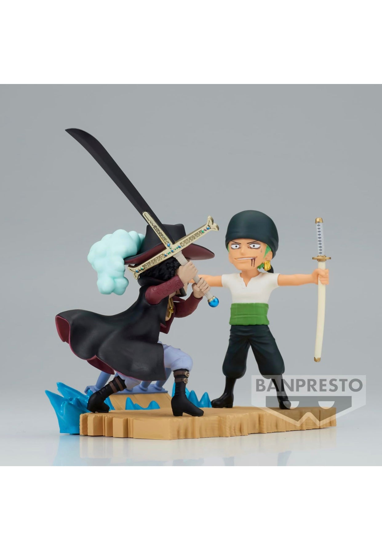 Banpresto Anime One Piece Roronoa Zoro vs Dracule Mihawk Figure (7cm)