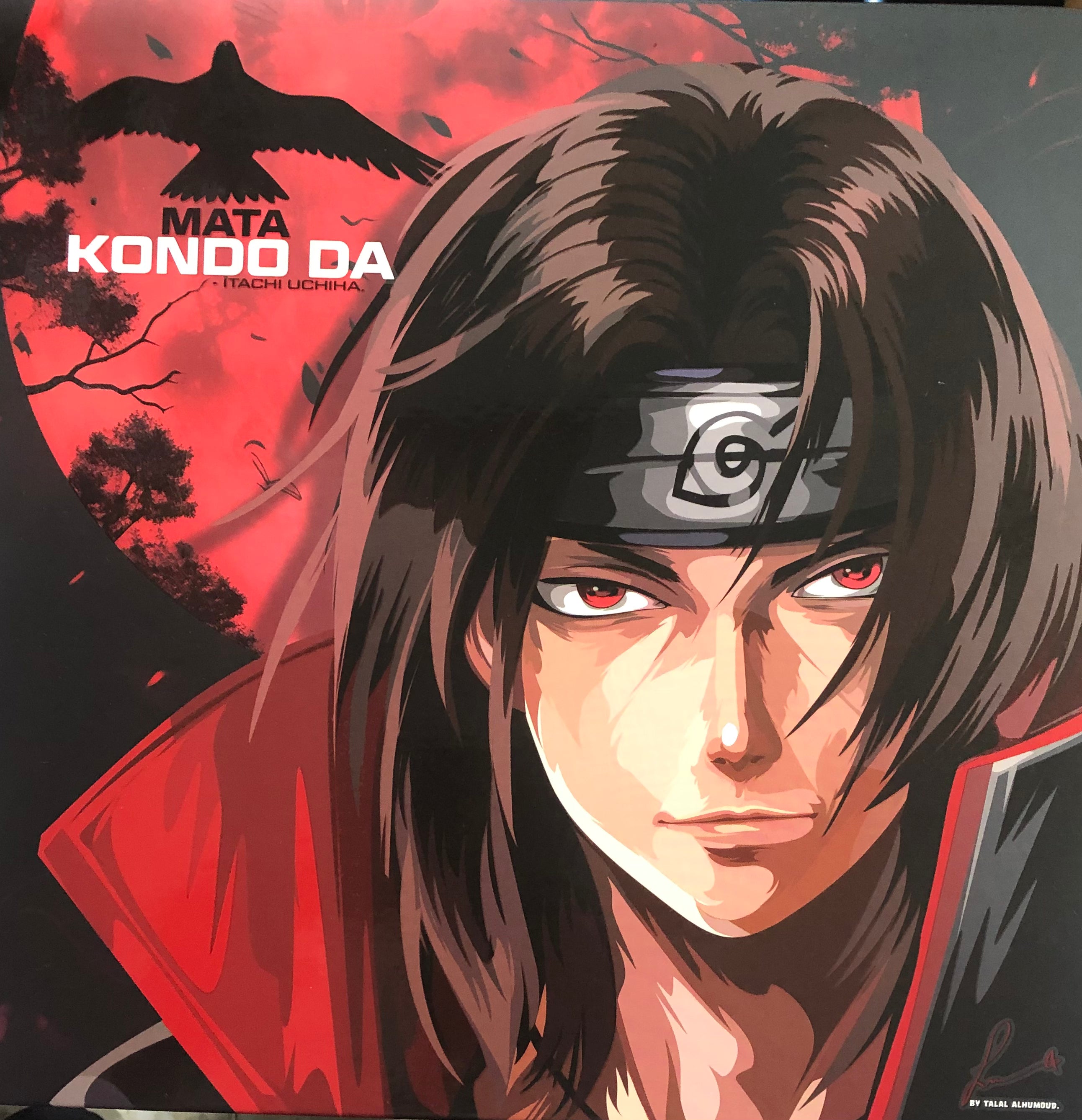 Anime Naruto - Itachi Uchiha Frameless Art Painting (30*30 cm)