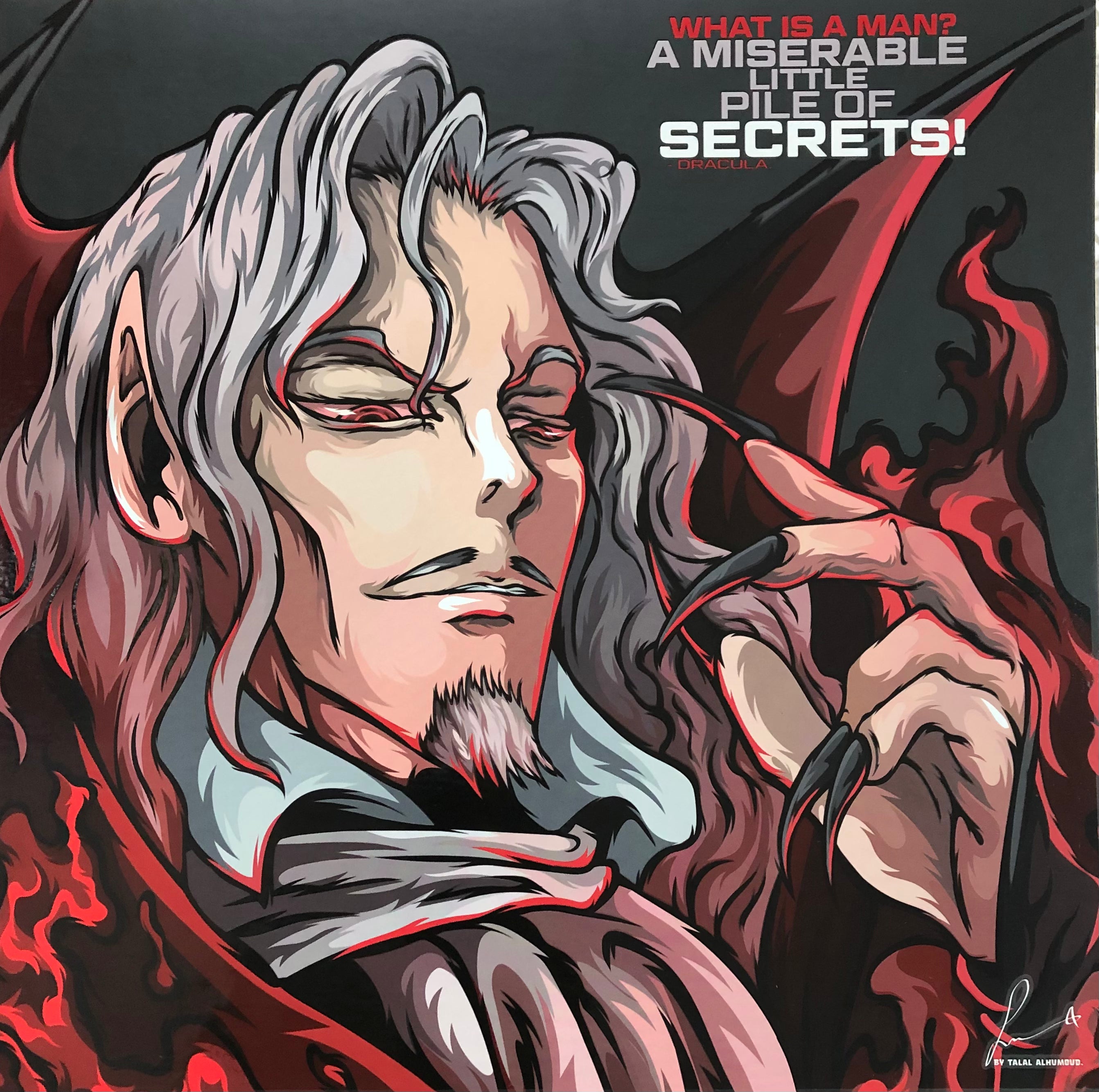 Castlevania - Dracula Frameless Art Painting (30*30 cm)