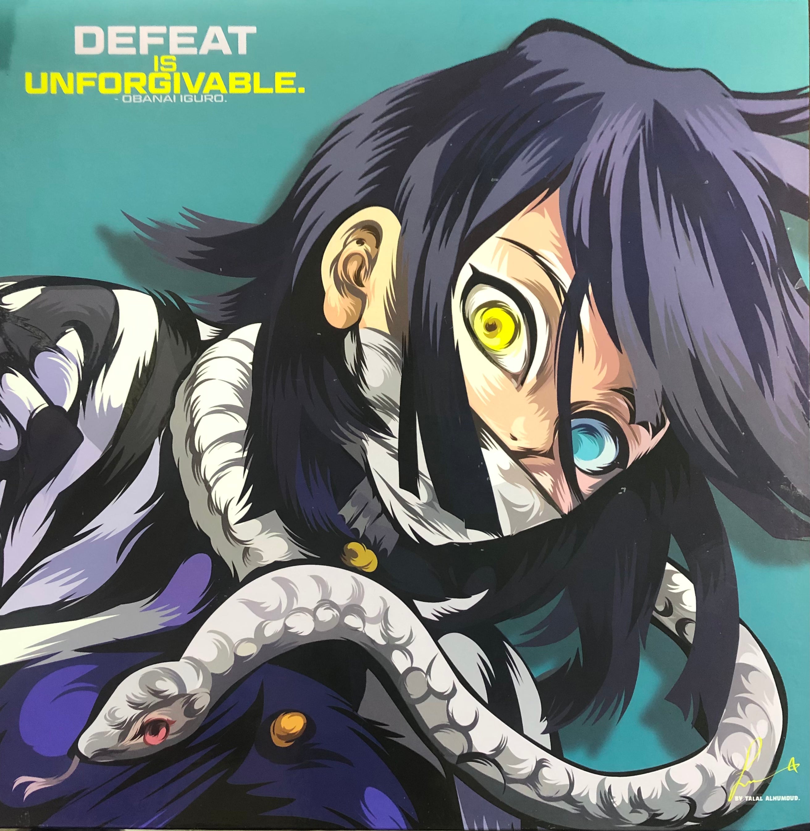 Anime Demon Slayer - Obanai Iguro Frameless Art Painting (30*30 cm)