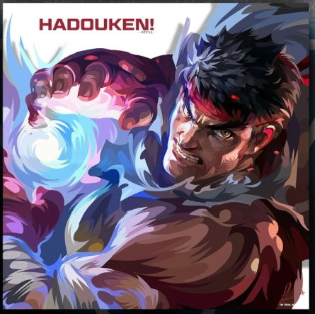 Street Fighter Ryu Frameless Art Painting (30*30 cm)