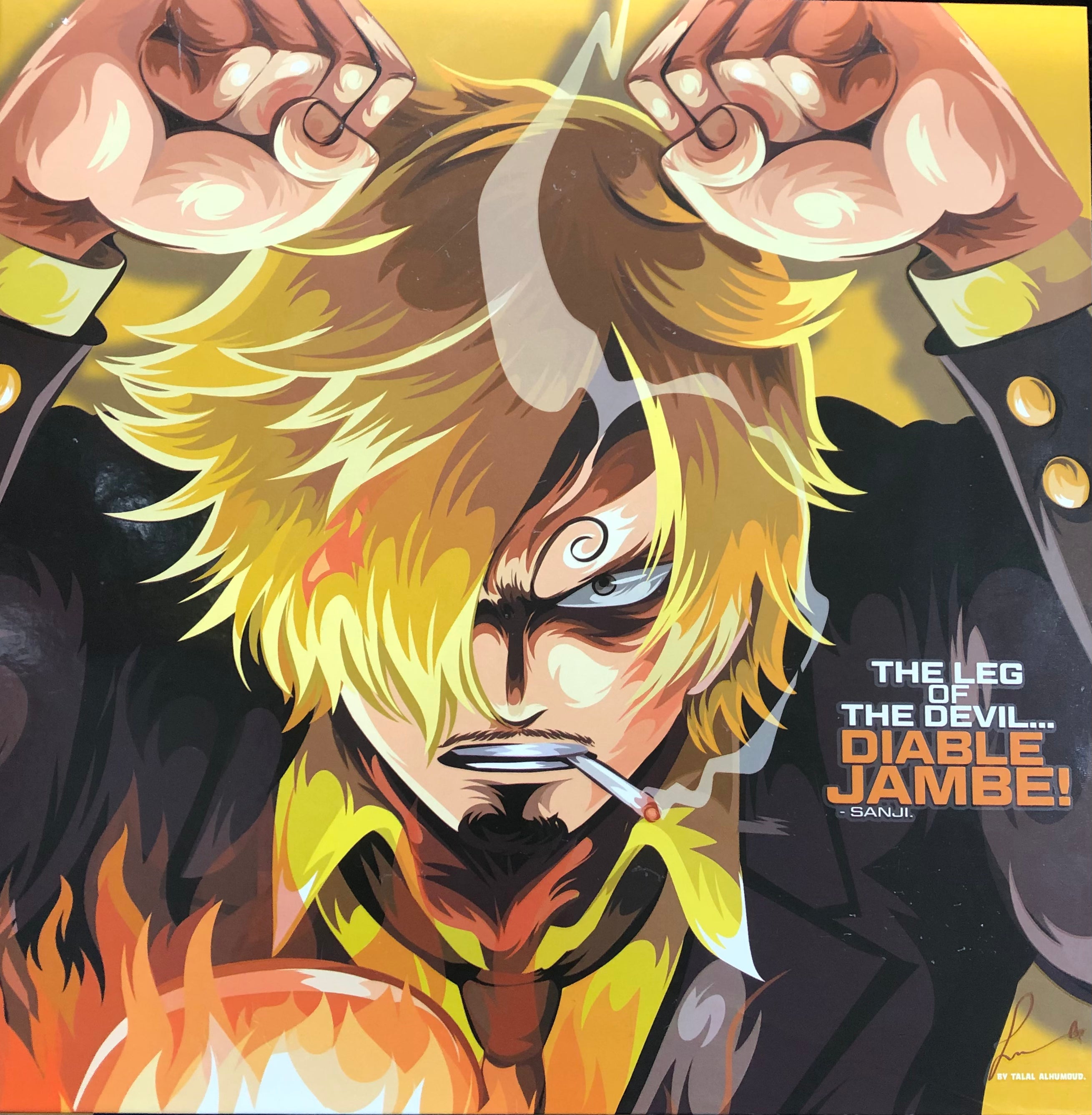 Anime One Piece - Vinsmoke Sanji Frameless Art Painting (30*30 cm)