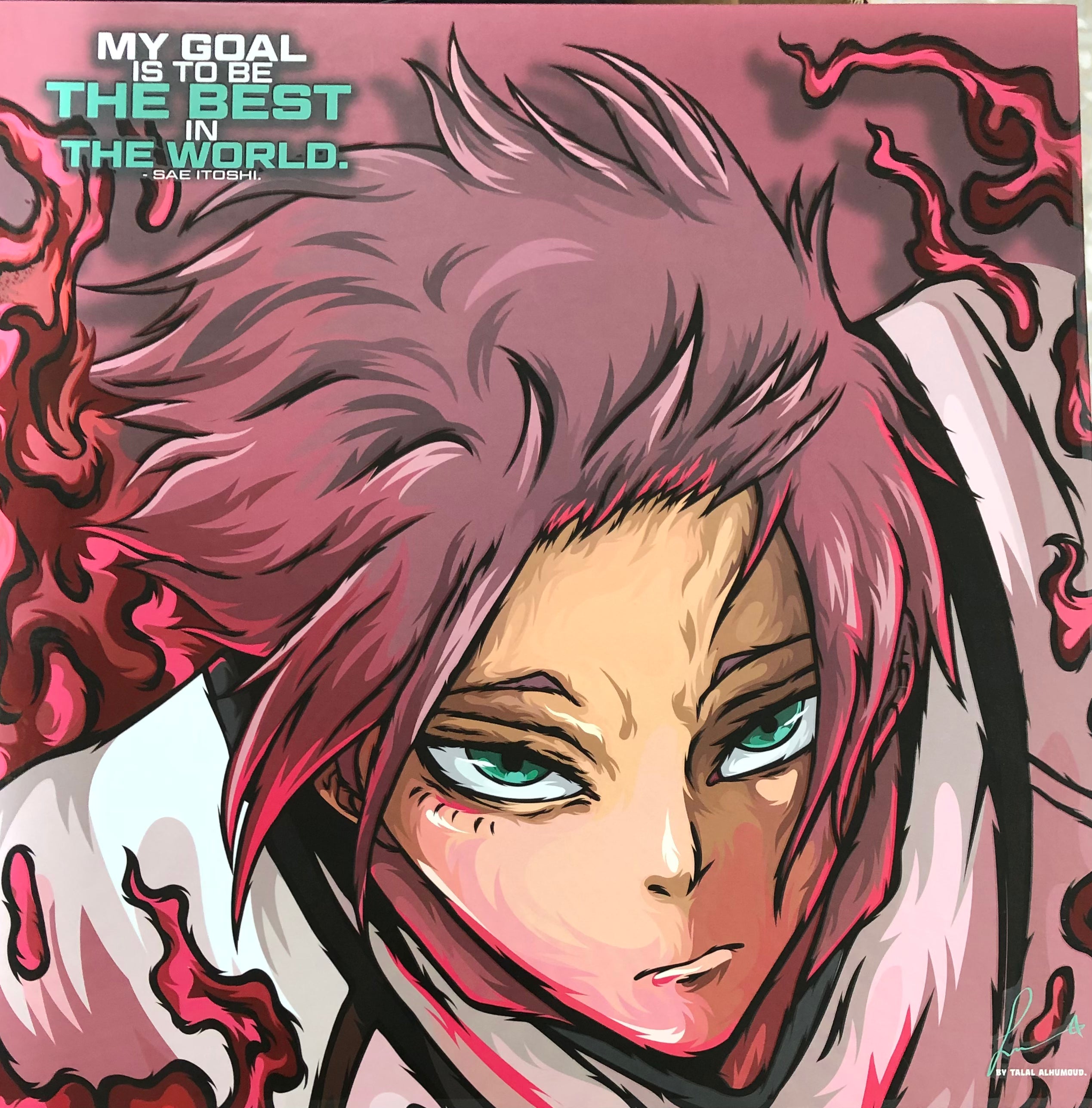 Anime Blue Lock - Sae Itoshi Frameless Art Painting (30*30 cm)