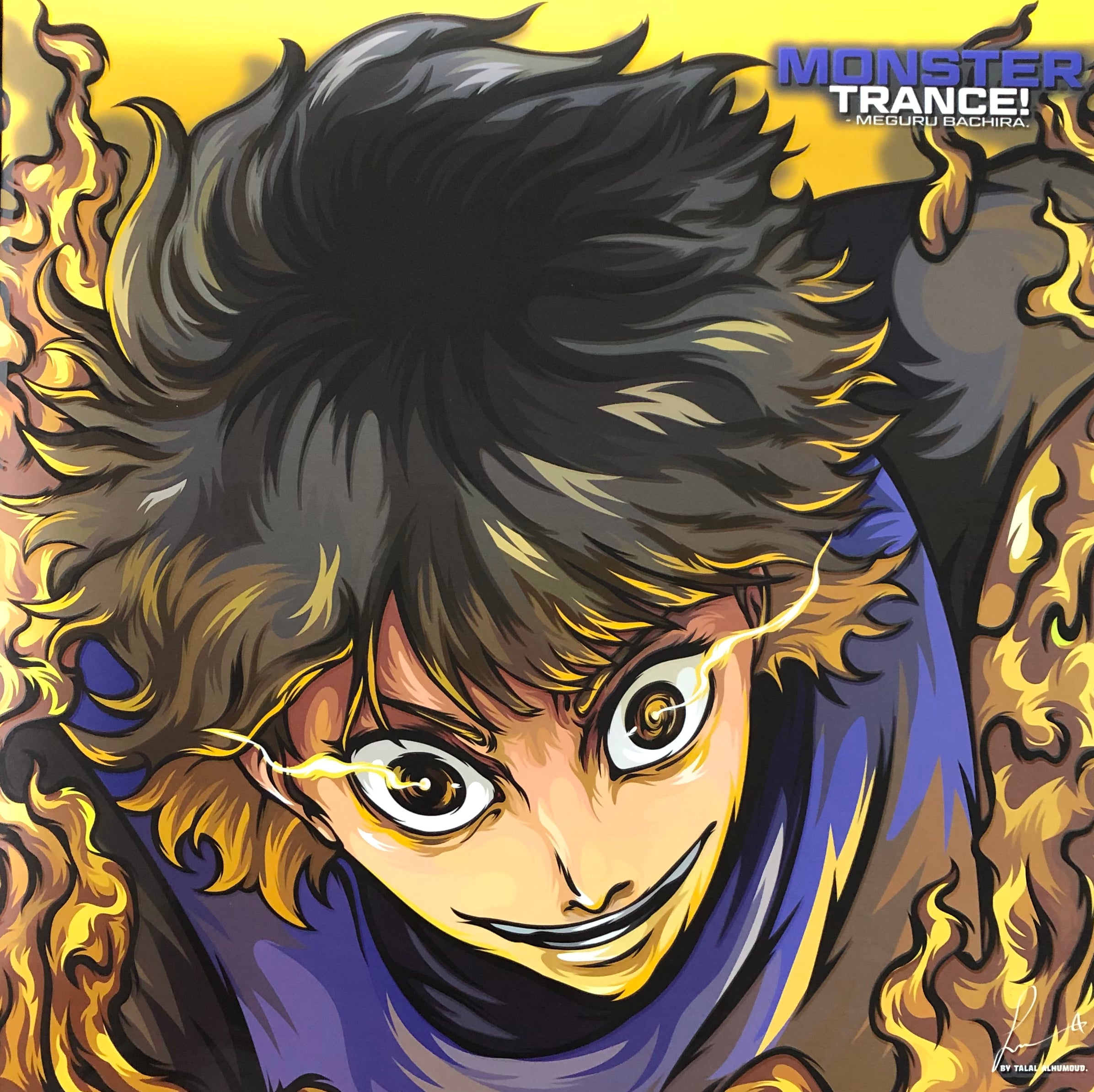 Anime Blue Lock - Meguru Bachira Frameless Art Painting (30*30 cm)