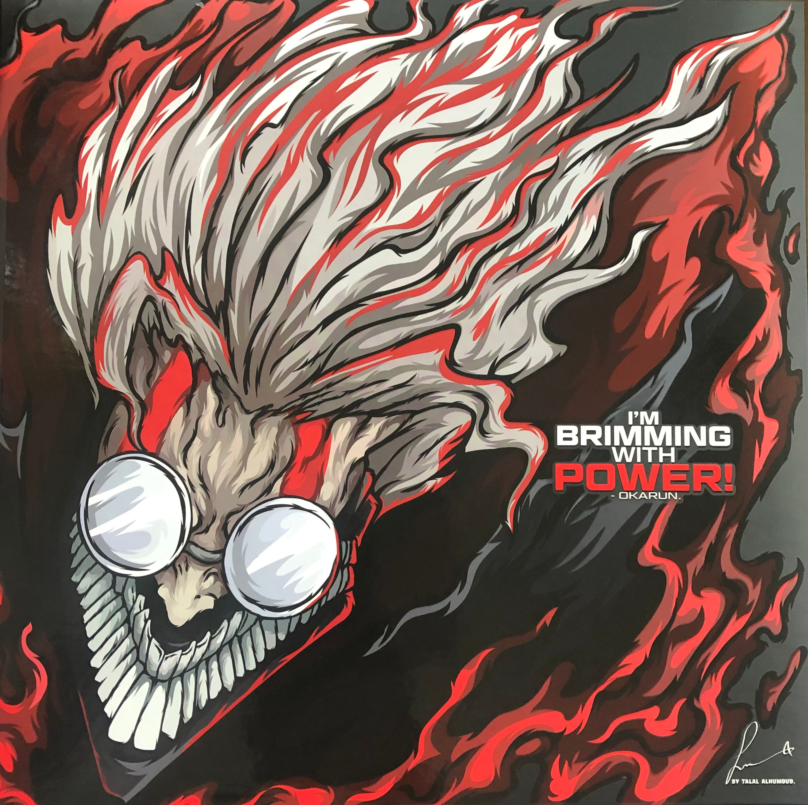 Anime Dan Da Dan - Okarun Frameless Art Painting (30*30 cm)