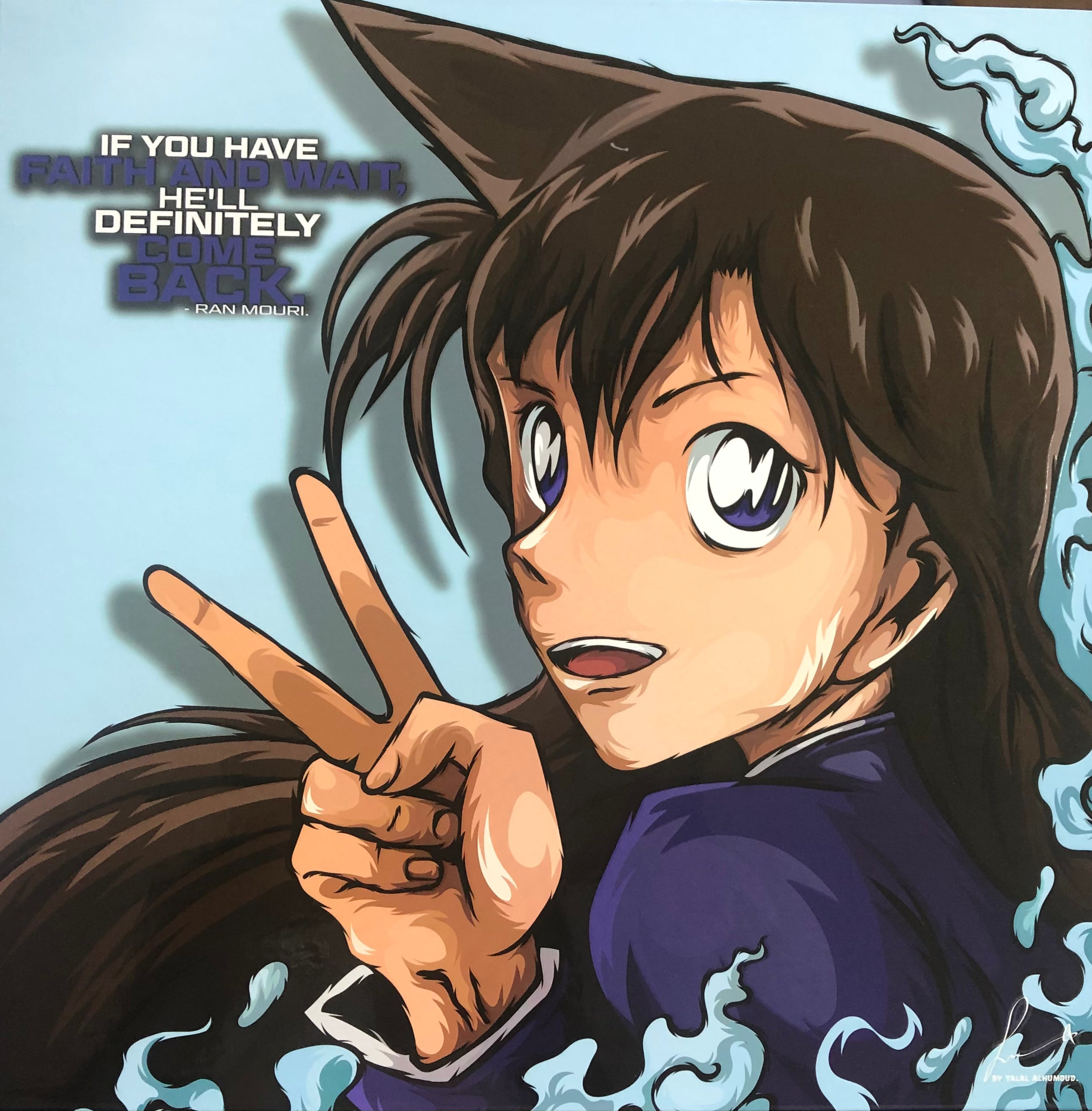 Anime Detective Conan - Ran Mouri Frameless Art Painting (30*30 cm)