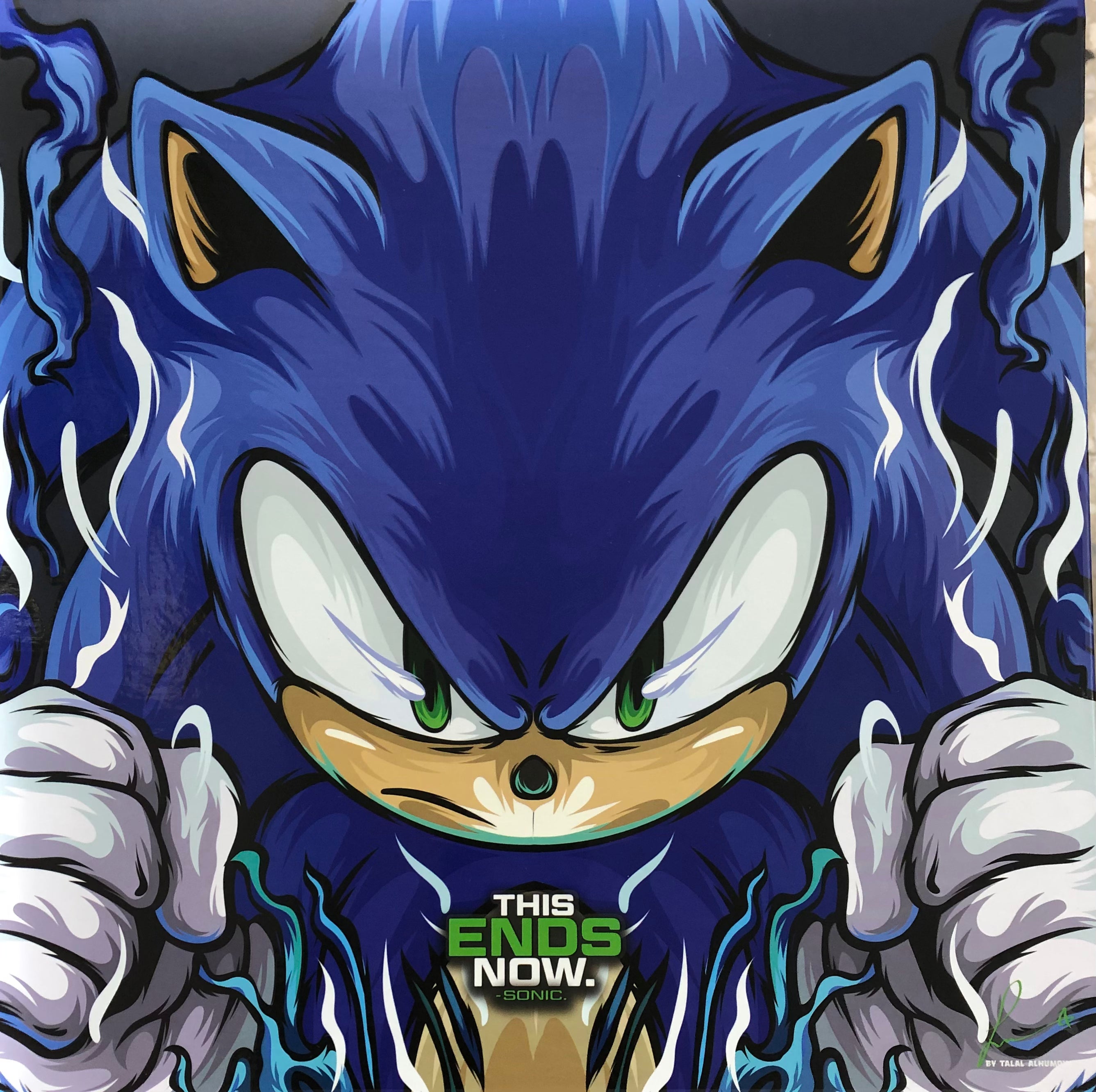 Sonic The Hedgehog - Sonic Frameless Art Painting (30*30 cm)