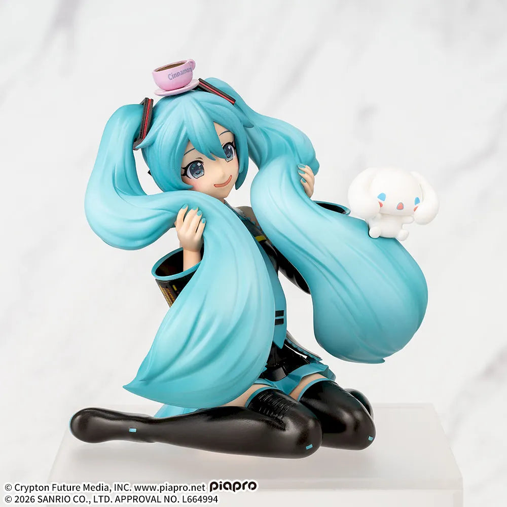 Anime Hatsune Miku x Cinnamoroll Fluffy Choconose Premium Ver. Figure (8cm)