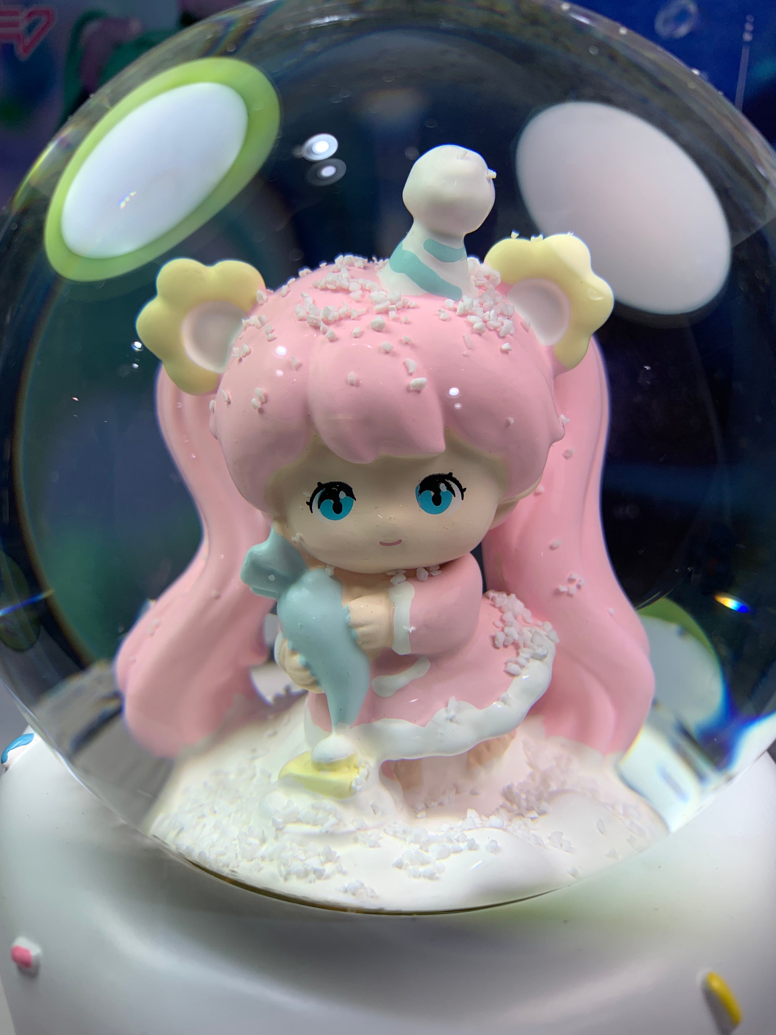Hatsune Miku: Sakura Miku Musical Snow Globe 3D Crystal Ball, Music Box with Colorful LED Light (17cm)