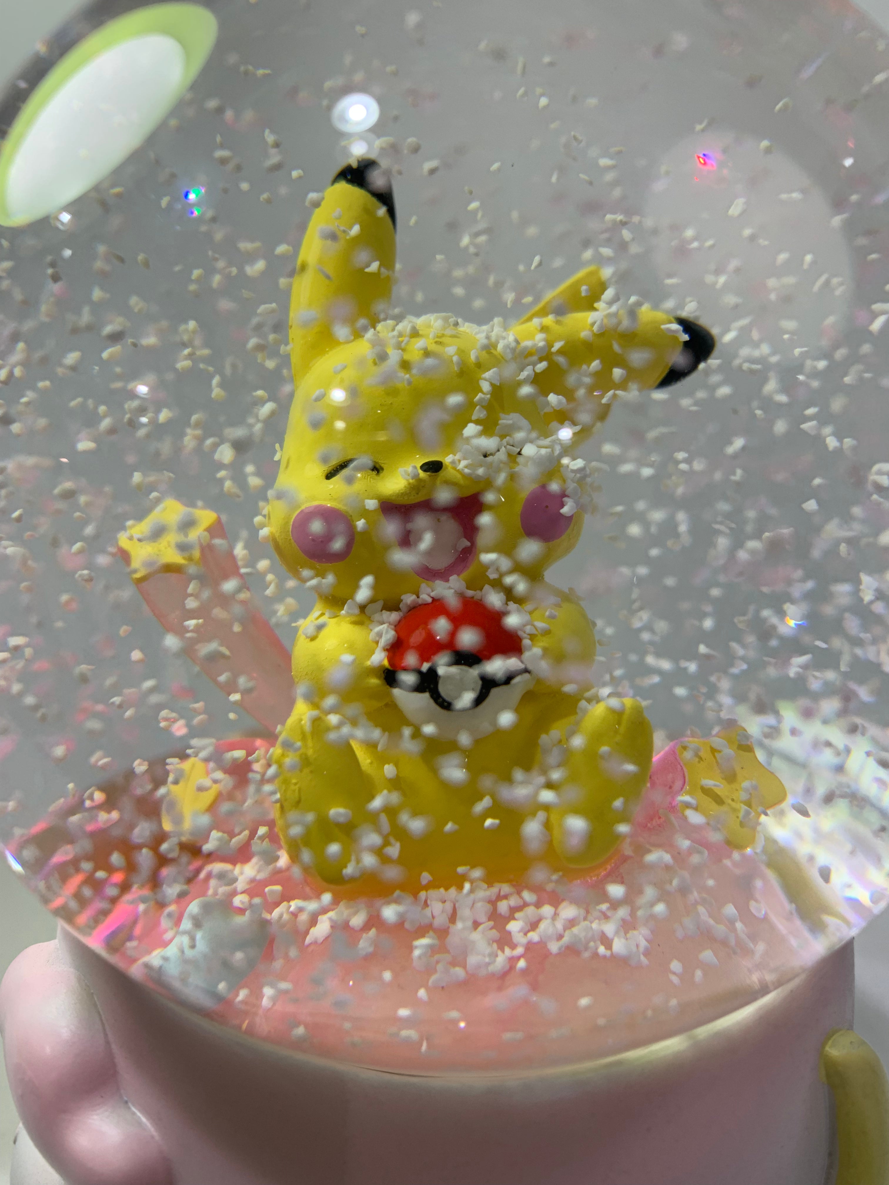Pokemon Pikachu Musical Snow Globe 3D Crystal Ball, Music Box with Colorful LED Light 1 (17cm)