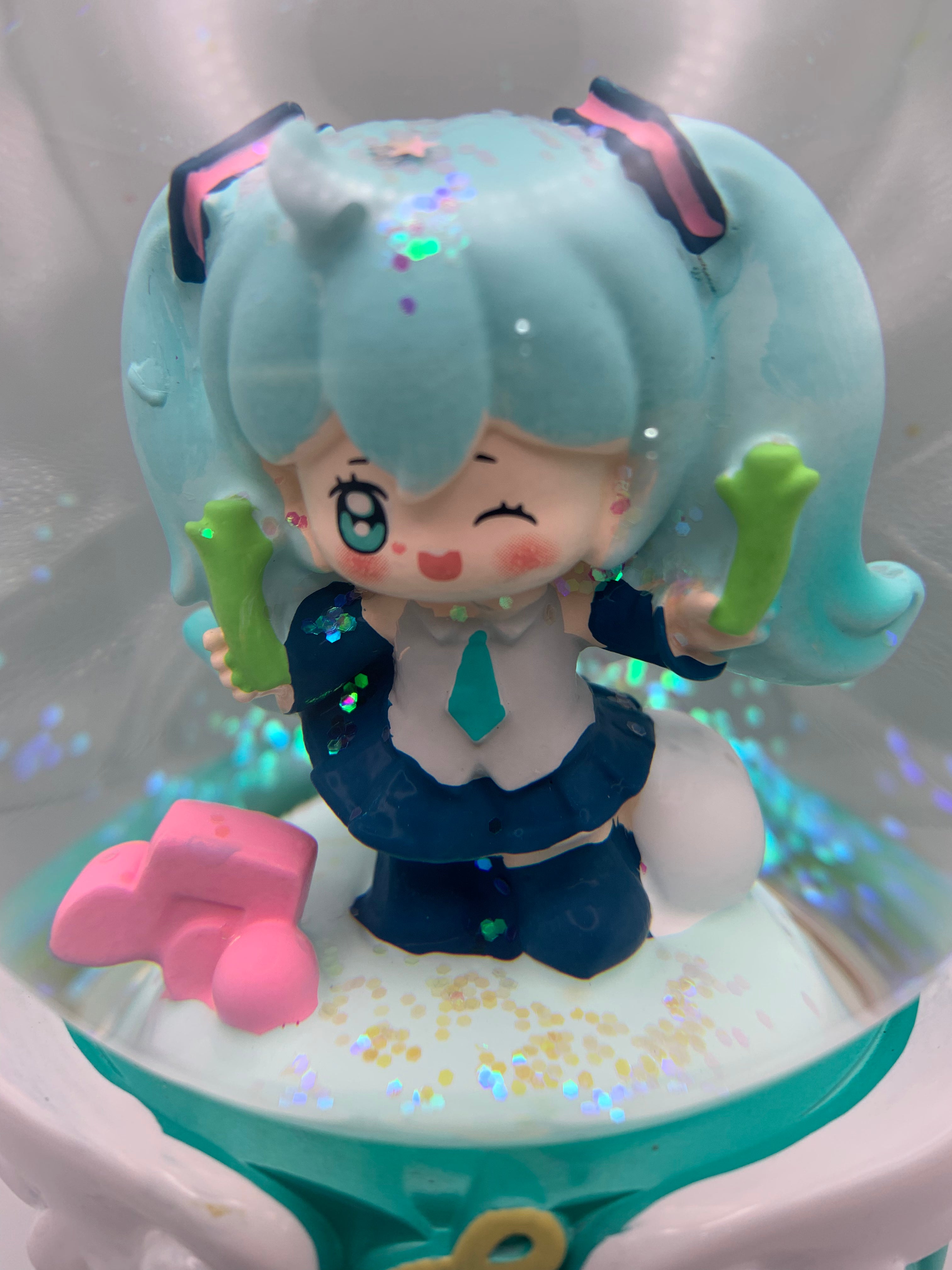 Hatsune Miku Musical Snow Globe 3D Crystal Ball, Music Box with Colorful LED Light 2 (17cm)