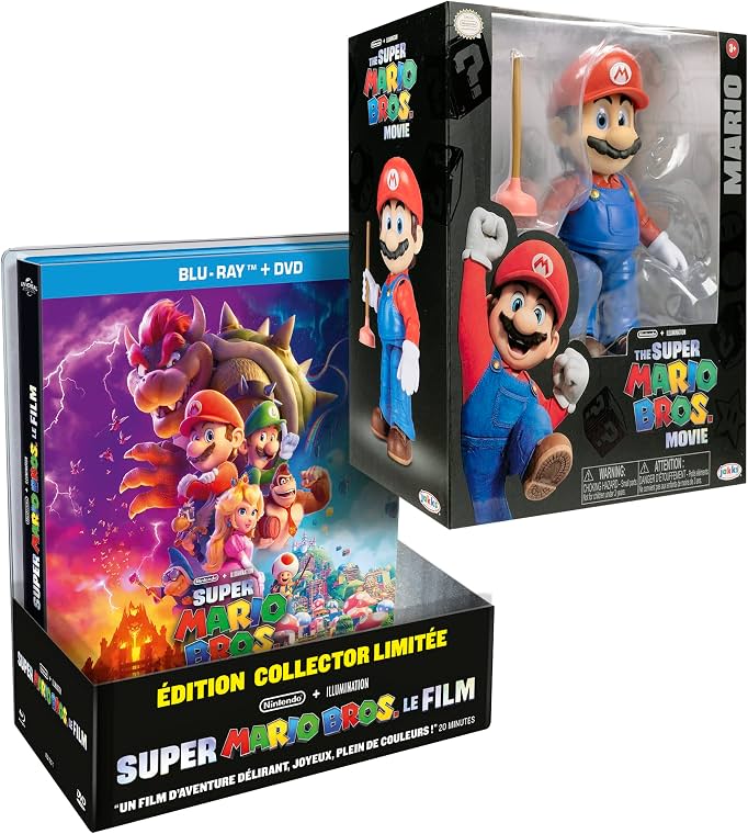Official The Super Mario Movie Mario With Plunger Limited Edition Action Figure (12cm)