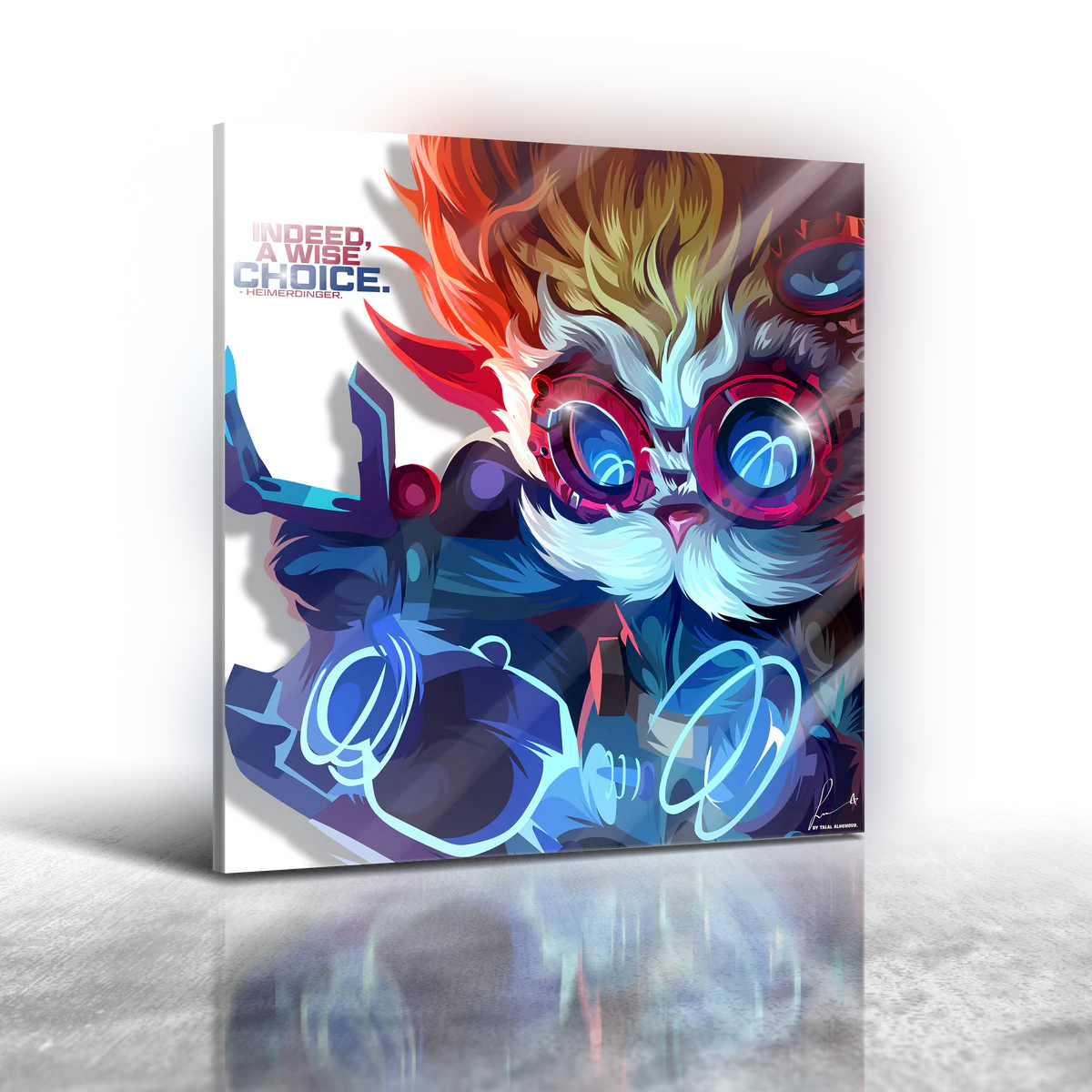 League of Legends - Heimerdinger Frameless Art Painting (30x30cm)