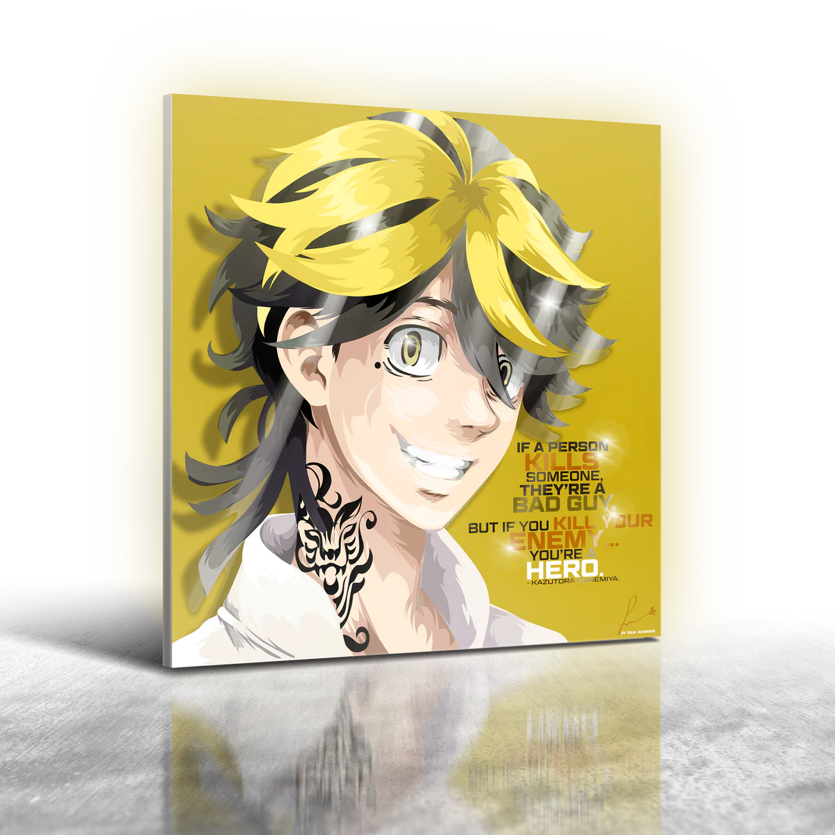 Tokyo Revengers - Kazutora Hanemiya Frameless Art Painting (30x30cm)