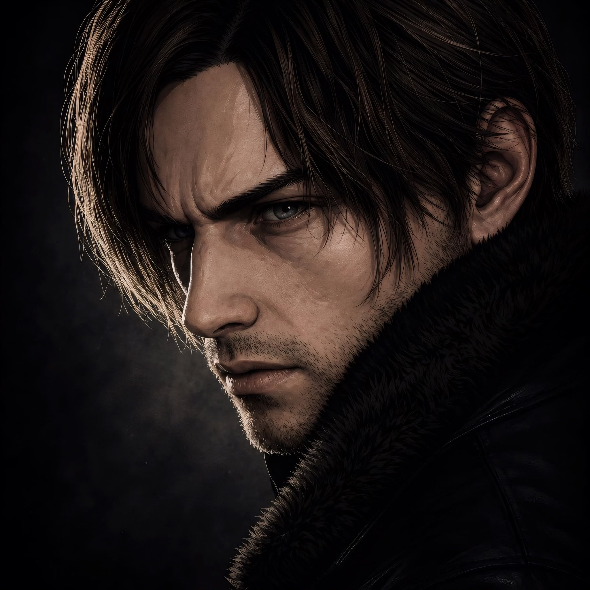 Resident Evil: Leon Kennedy Frameless Art Painting on Acrylic Sheet (30x30cm)