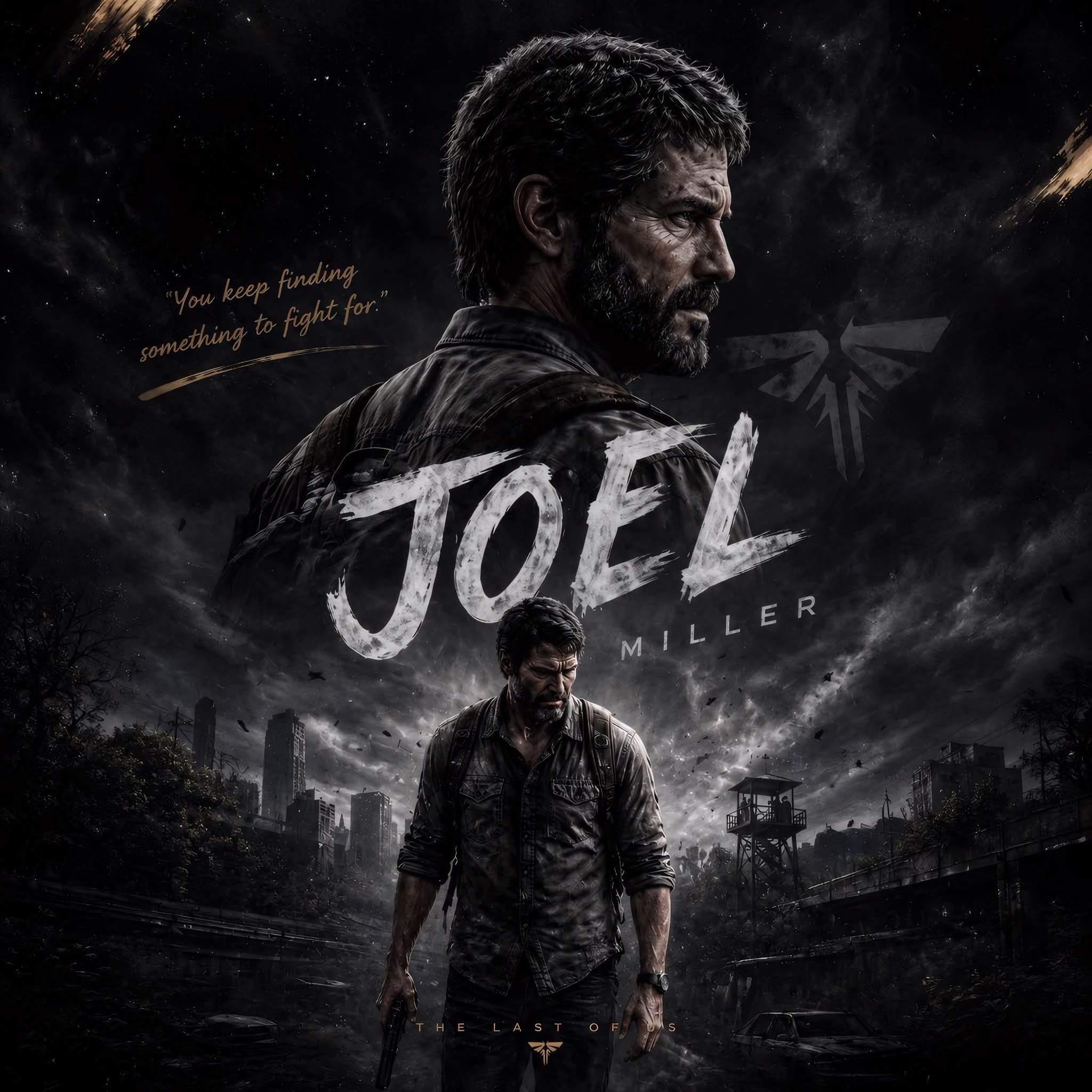 The Last Of Us: Joel Miller Frameless Art Painting on Acrylic Sheet (30x30cm)