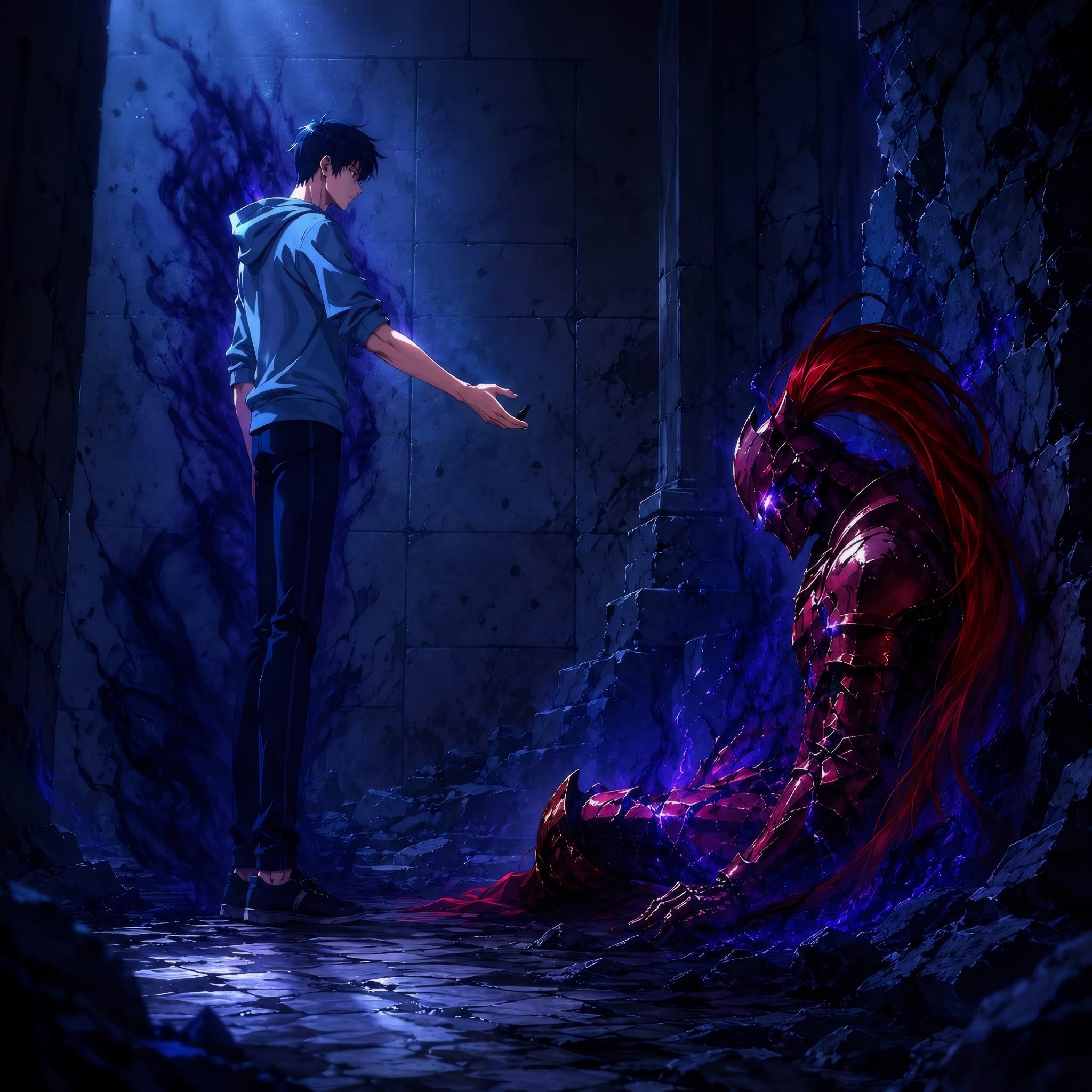 Anime Solo Leveling Frameless Art Painting on Acrylic Sheet (30x30cm)