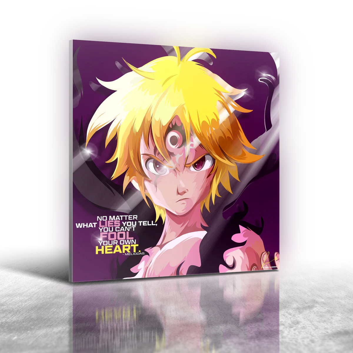 Anime Seven Deadly Sins Meliodas Frameless Art Painting (30*30cm)