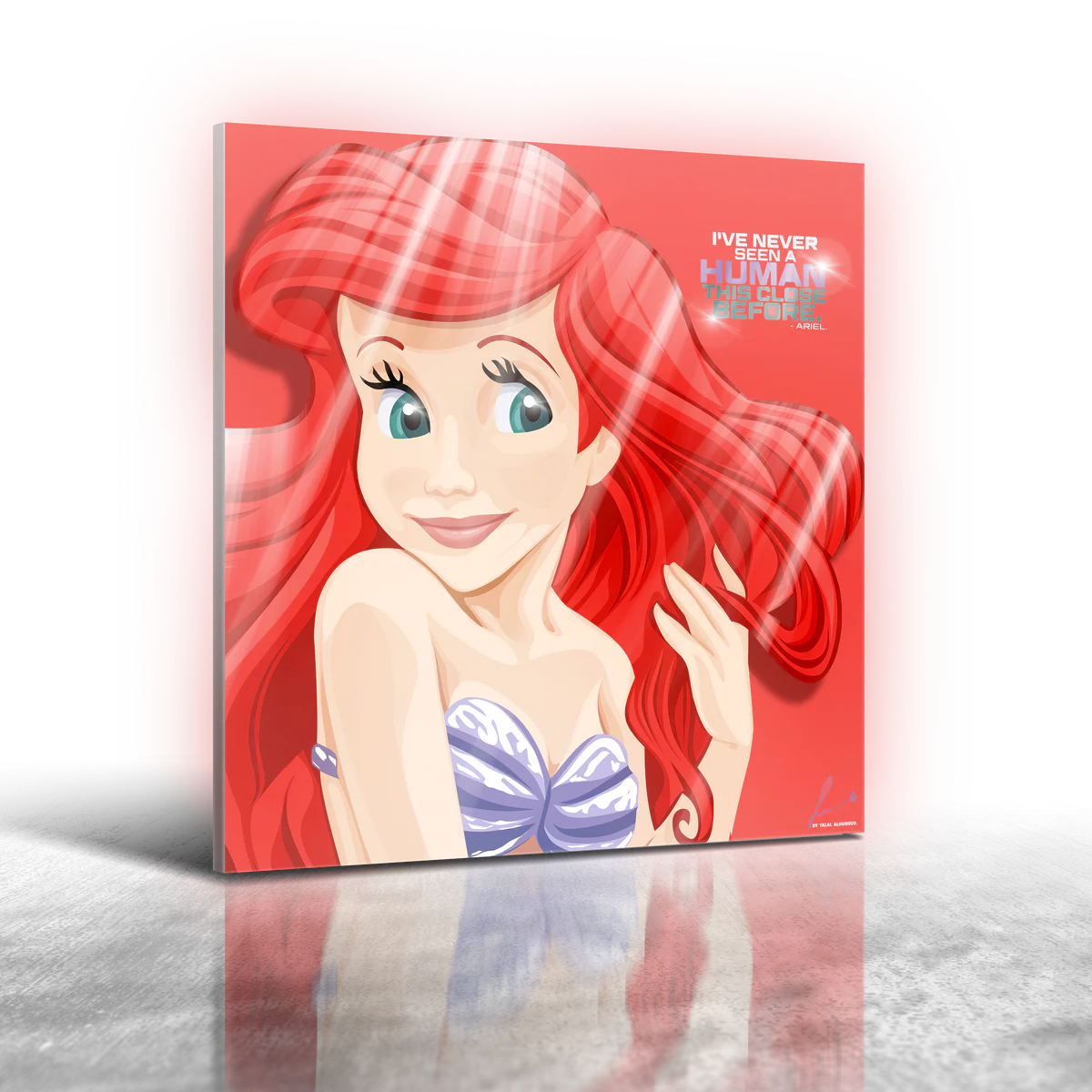 Disney Mermaid Ariel Frameless Art Painting (30*30cm)