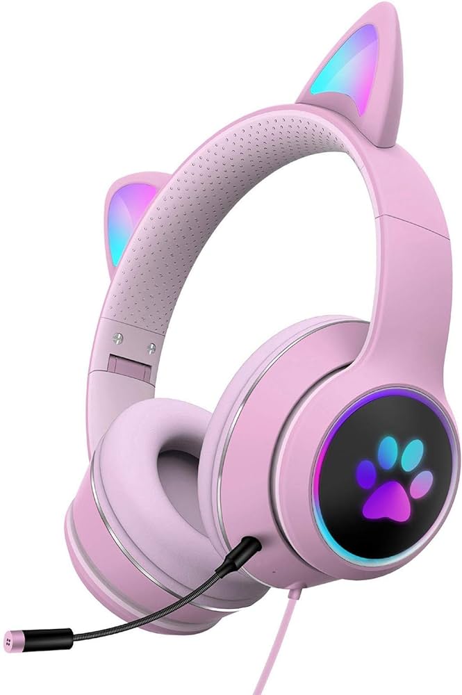 Cat Ear Design Foldable Led Headset Fruugo NO