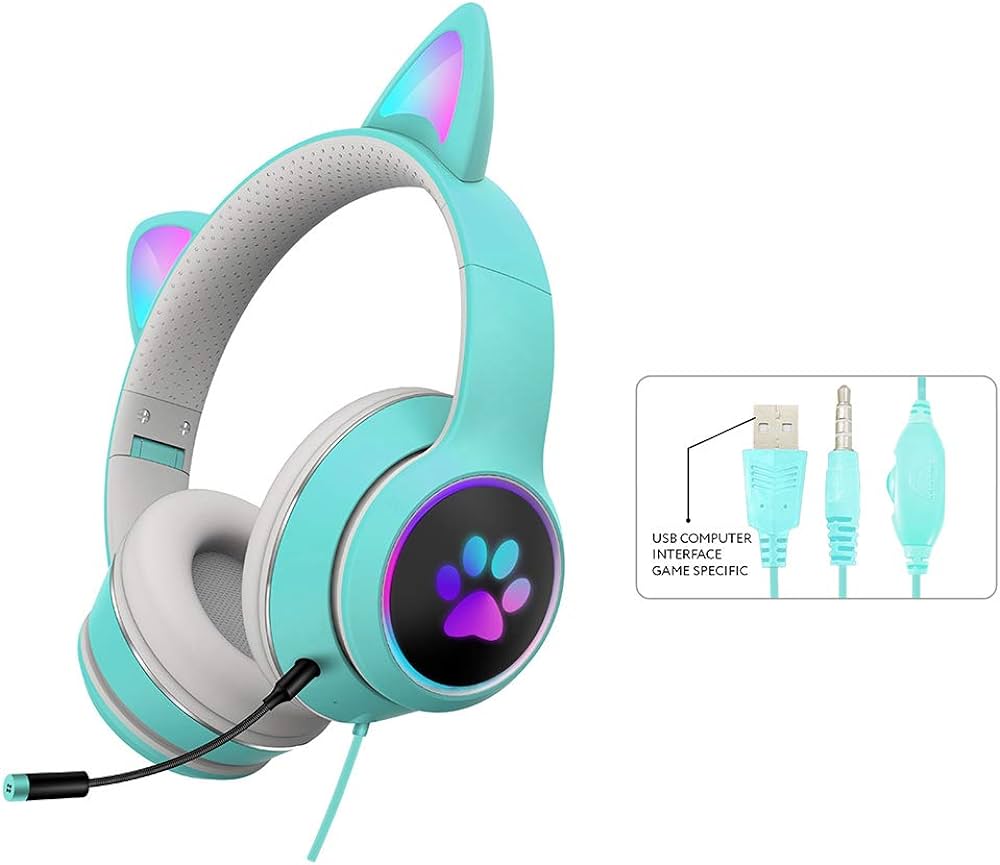 Cat Ear Design Foldable Led Headset Fruugo NO