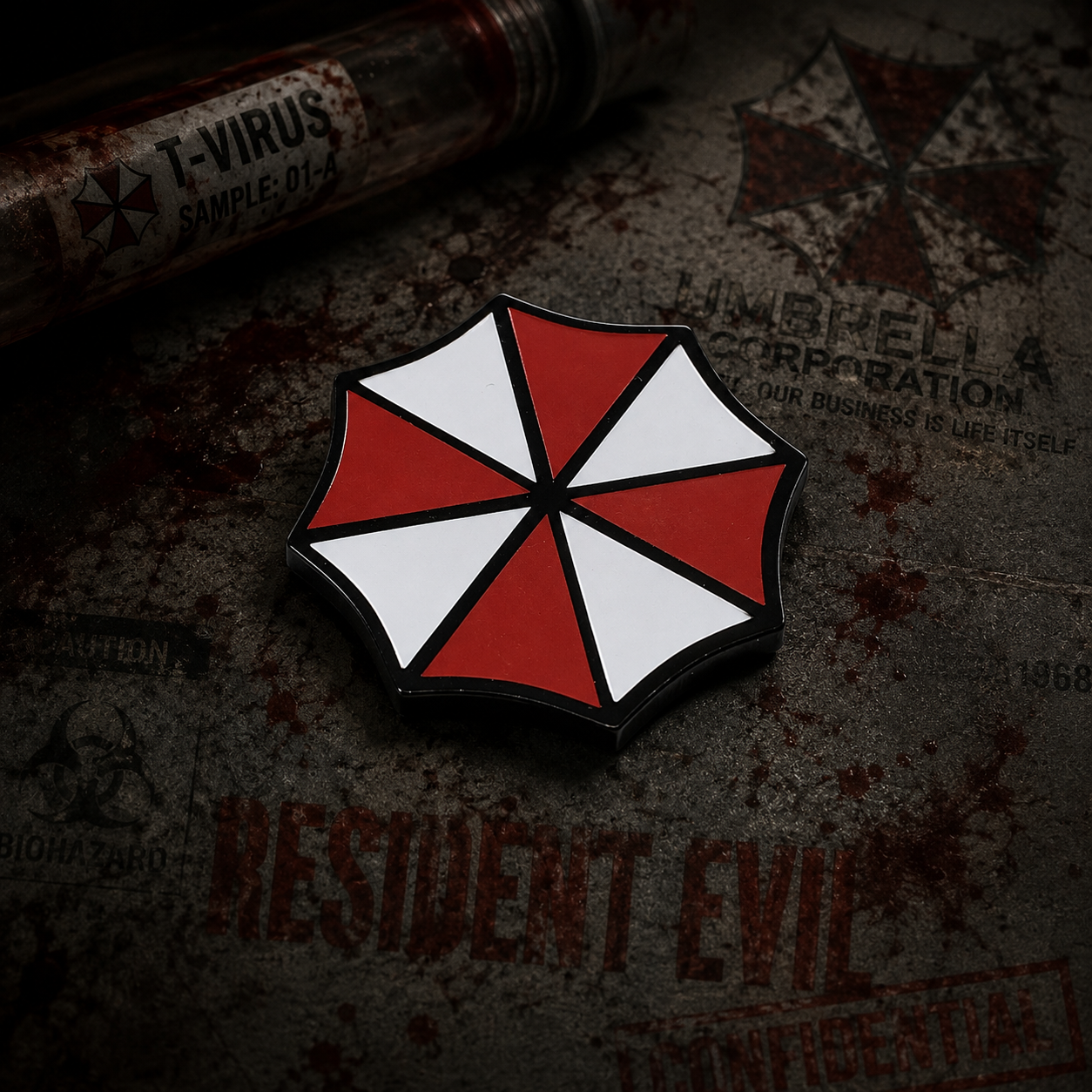 Resident Evil inspired Umbrella Corp Acrylic Magnetic Pins