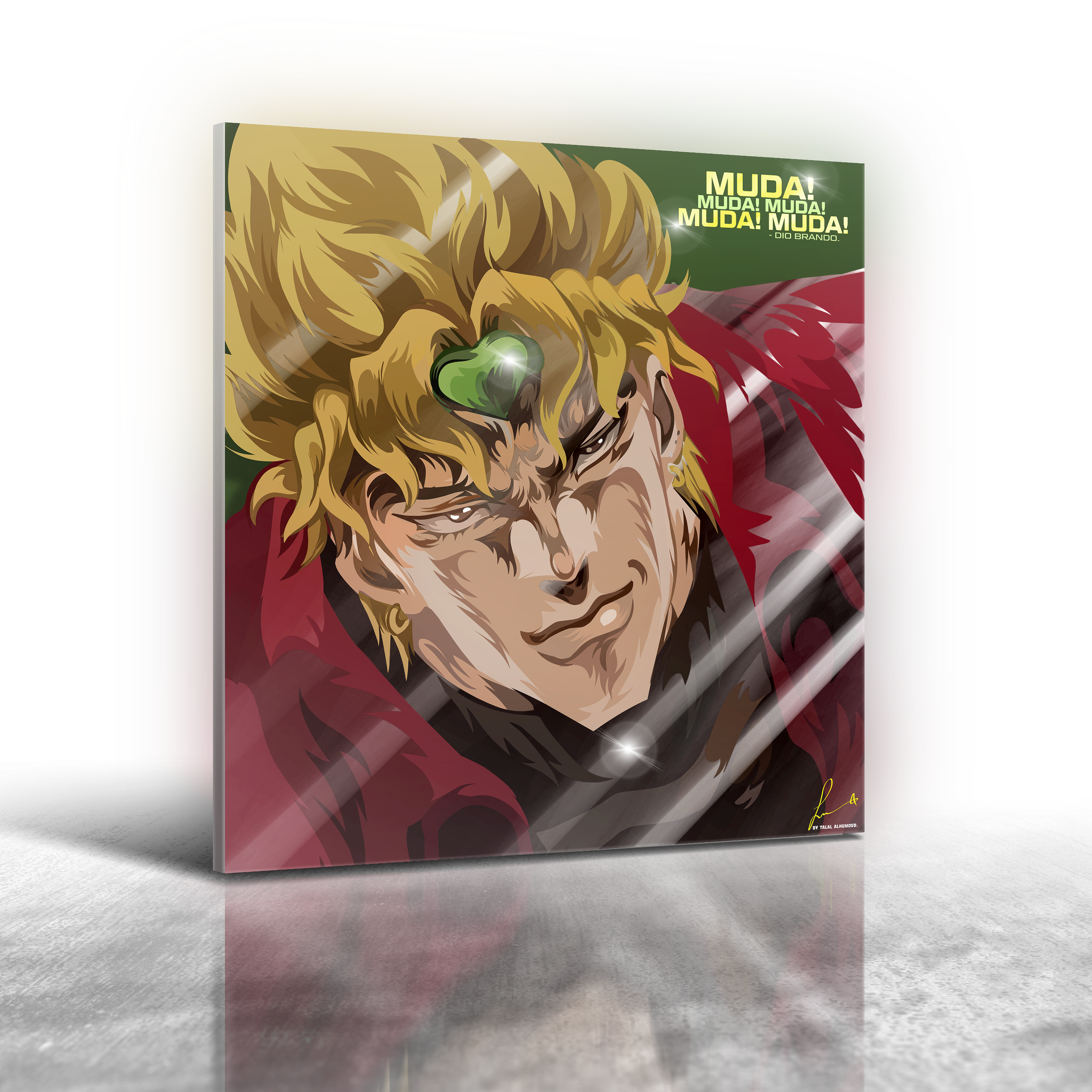 Anime JoJo's Bizarre Adventure - Die Brando Frameless Art Painting (30x30cm)