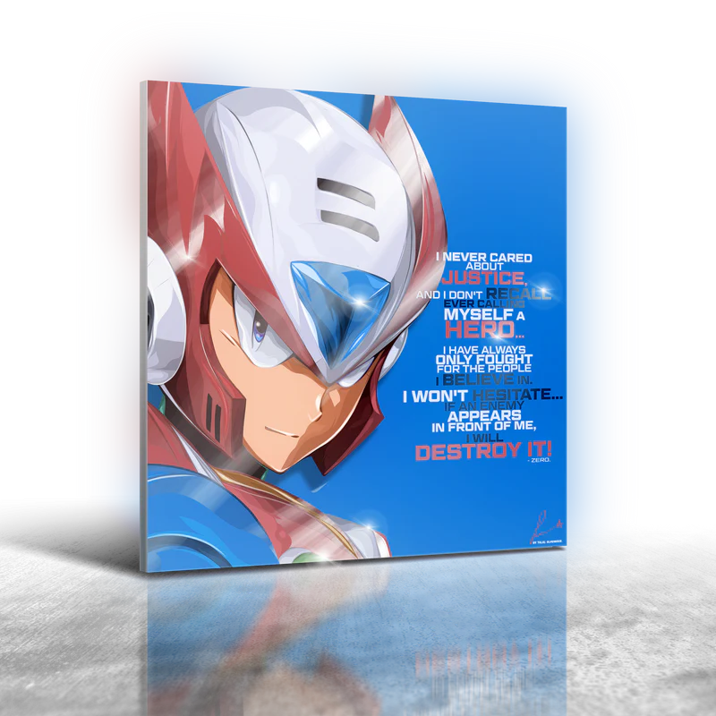 Megaman Zero Frameless Art Painting (30x30cm)