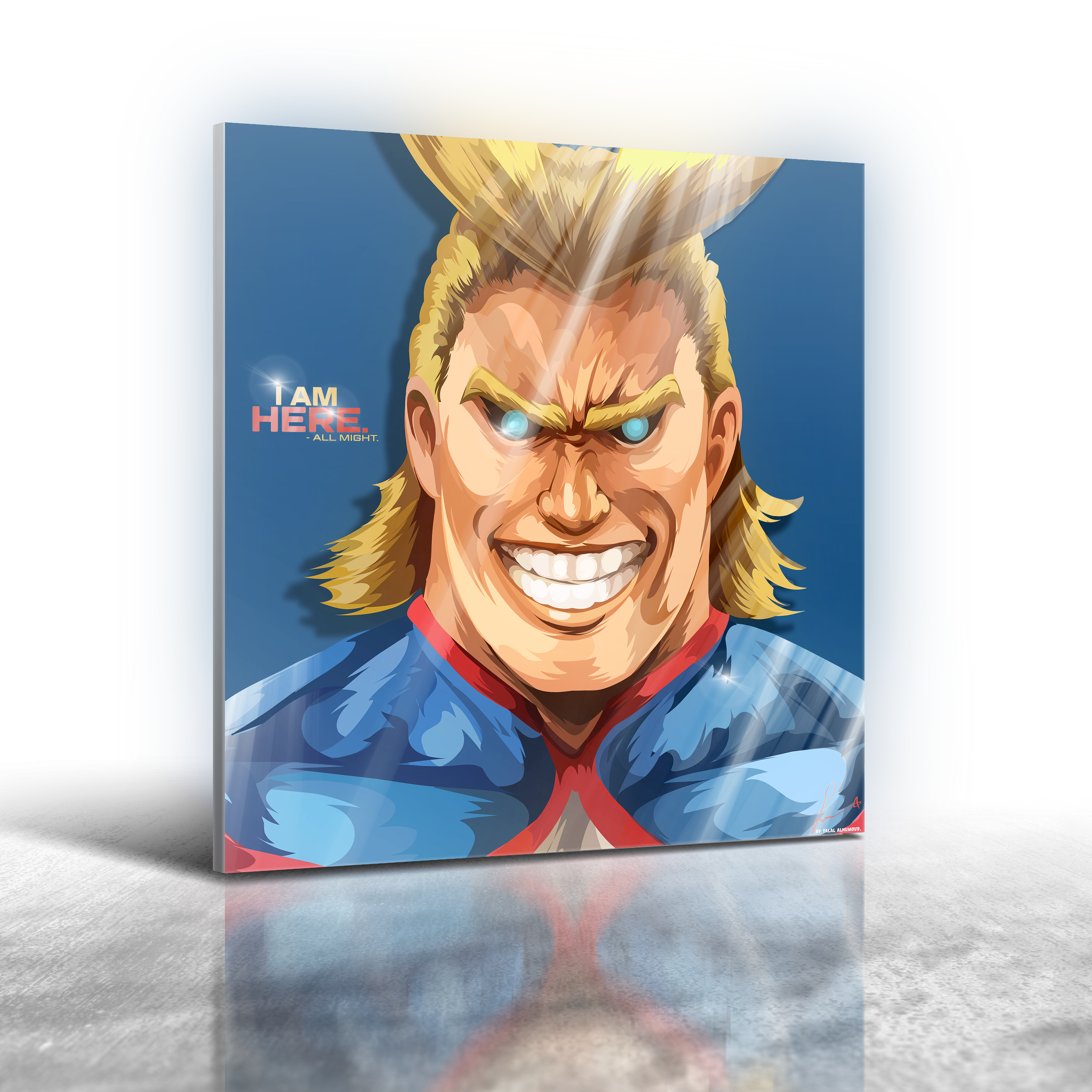 Anime My Hero Academia - All Might Frameless Art Painting (30x30cm)