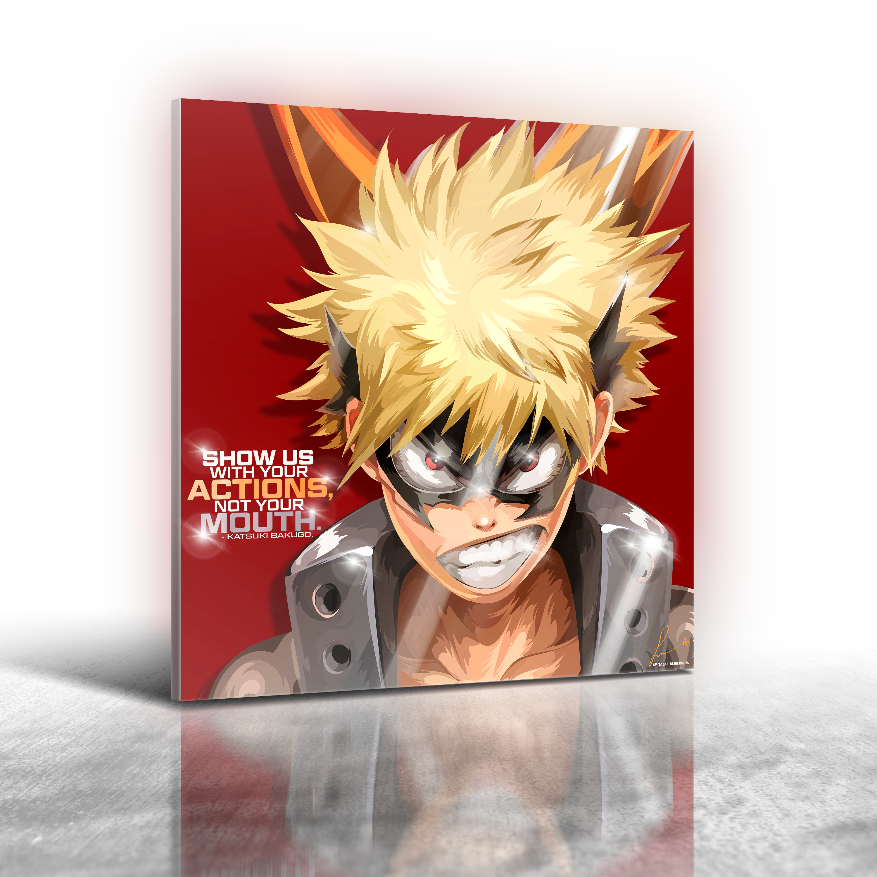 Anime My Hero Academia - Katsuki Bakugo Frameless Art Painting (30x30cm)